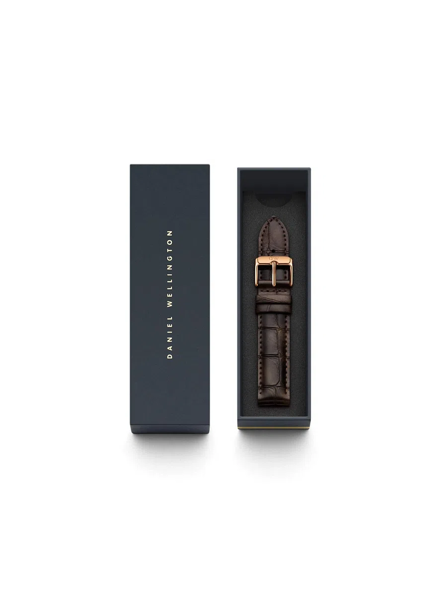 Daniel Wellington Classic York, Correa Marrón/Oro Rosado, 18mm, Cuero, para Mujer y Hombre