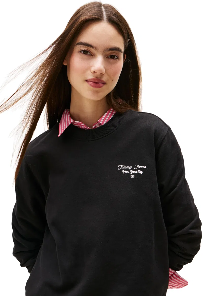 Tommy Jeans Sudadera Mujer Logo de algodón