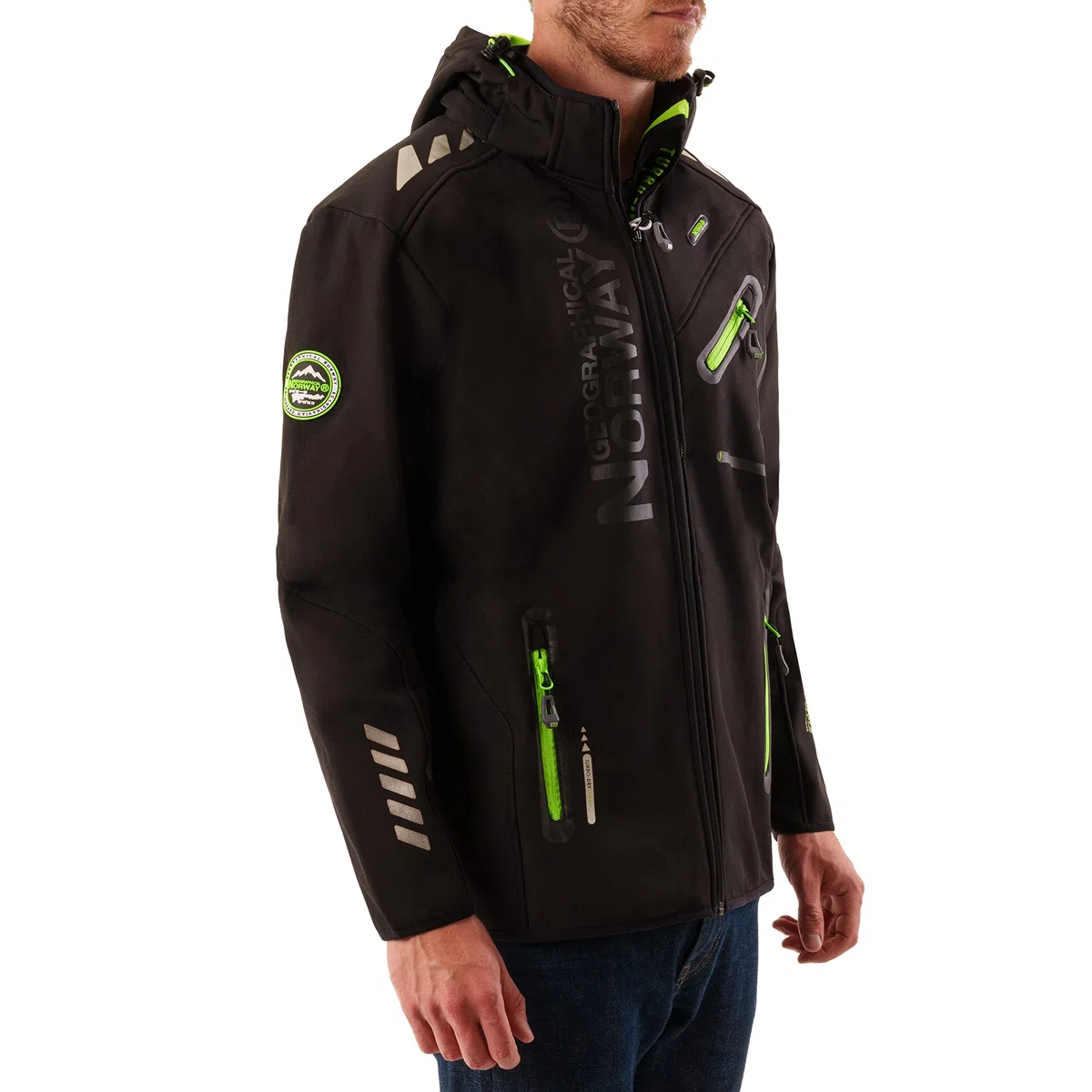 Geographical Norway ROYAUTE MEN - Chaqueta Softshell Impermeable Hombre - Capucha Transpirable Exterior - Chaqueta Cortavientos Invierno - Actividades Aire Libre ()
