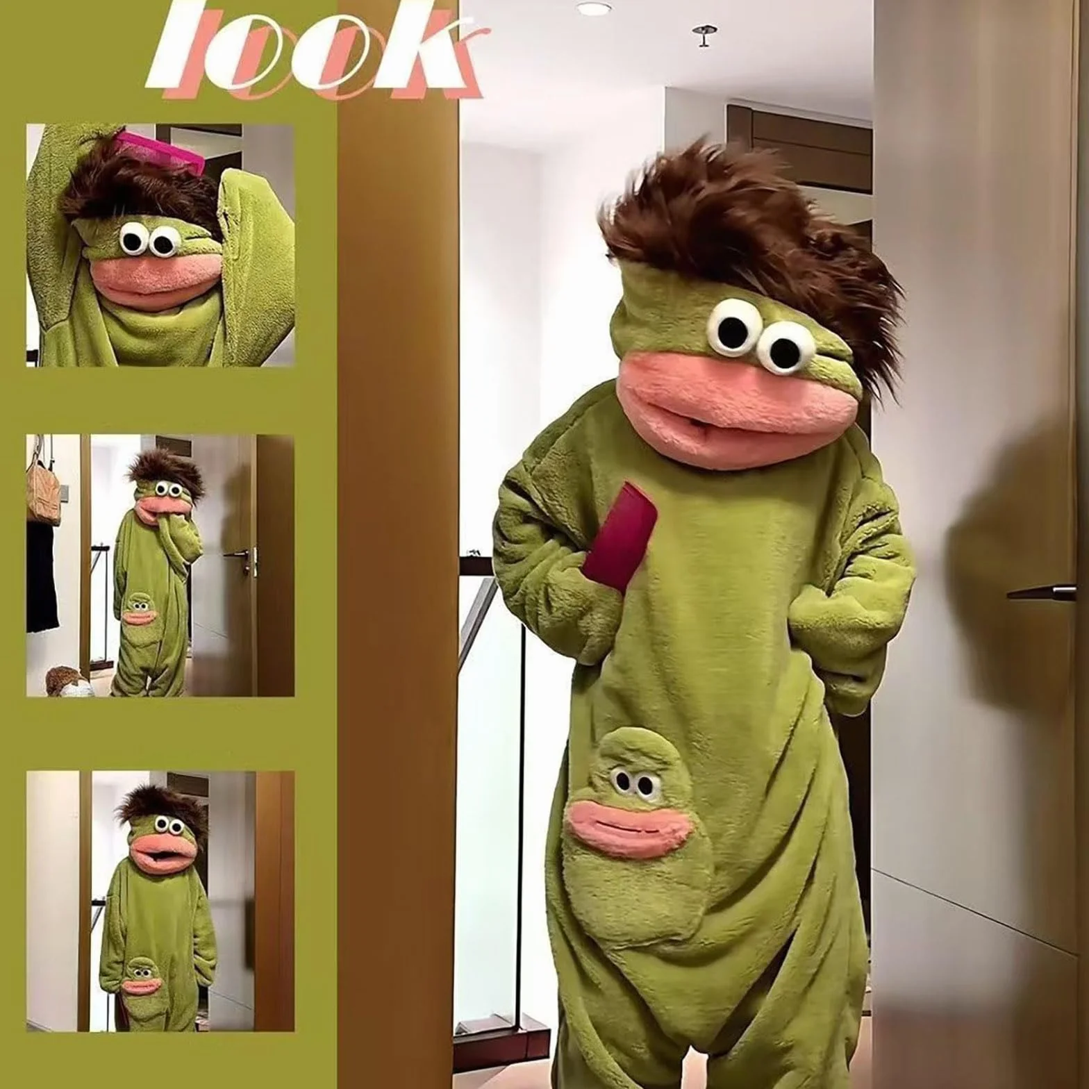 Genérico Pijama de Unisex Adulto Divertido Mono Pijama Monos Cosplay OversizedUna Pieza para Hombre y Mujer Disfraz Cosplay Ideal para Fiestas Ocio y Ropa de Casa2026