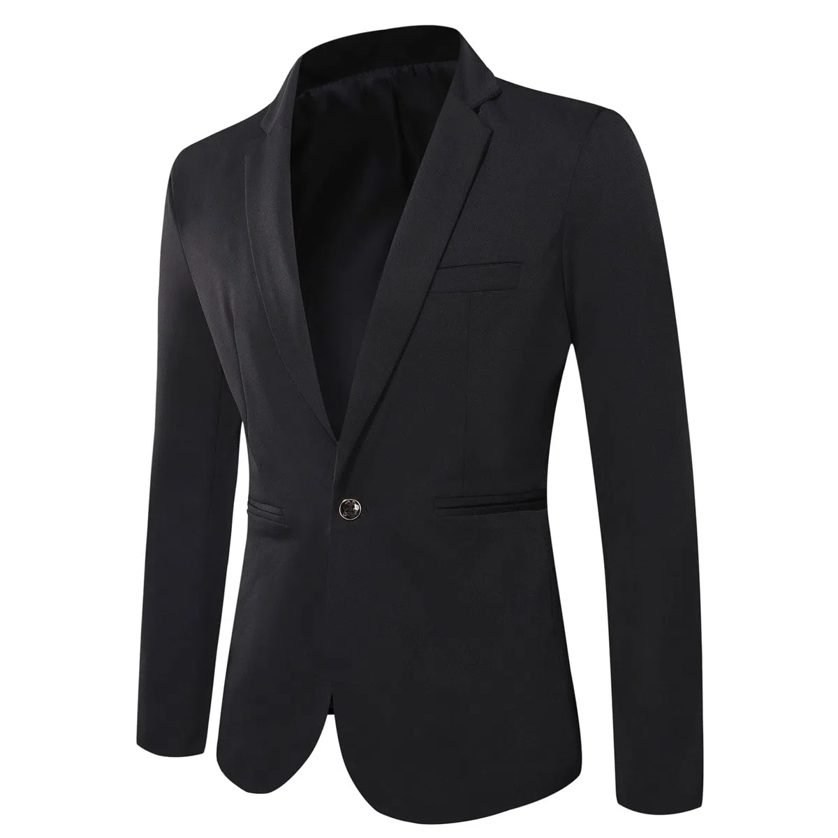 Genérico Blazer Casual para Hombre, Chaqueta Americana Hombre Diseño Ajustado con Botón Blazer Color Sólido Casual Manga Larga Chaqueta De Traje Sólido con Bolsillo Y Botón