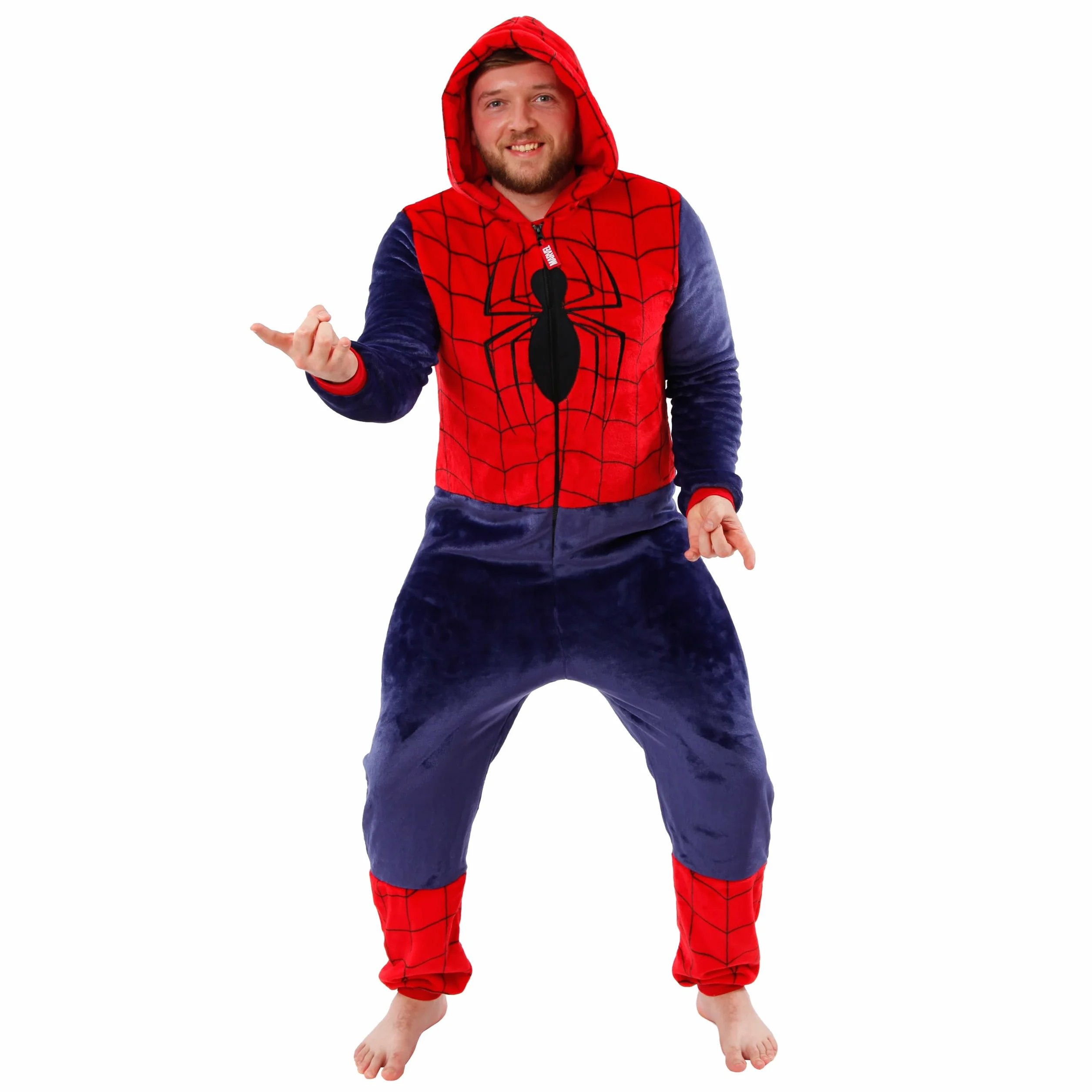 Marvel Monos Hombres | Spiderman Pijama De Mono Hombre | Disfraz Spider-Man Adulto | Merchandising Oficial de Spiderman