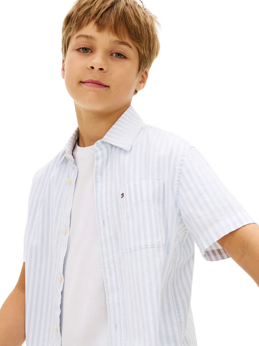 Tommy Hilfiger Flex Ithaca Stripe Shirt SS Kb0kb10210 Camisetas Niños (Pack de 1)