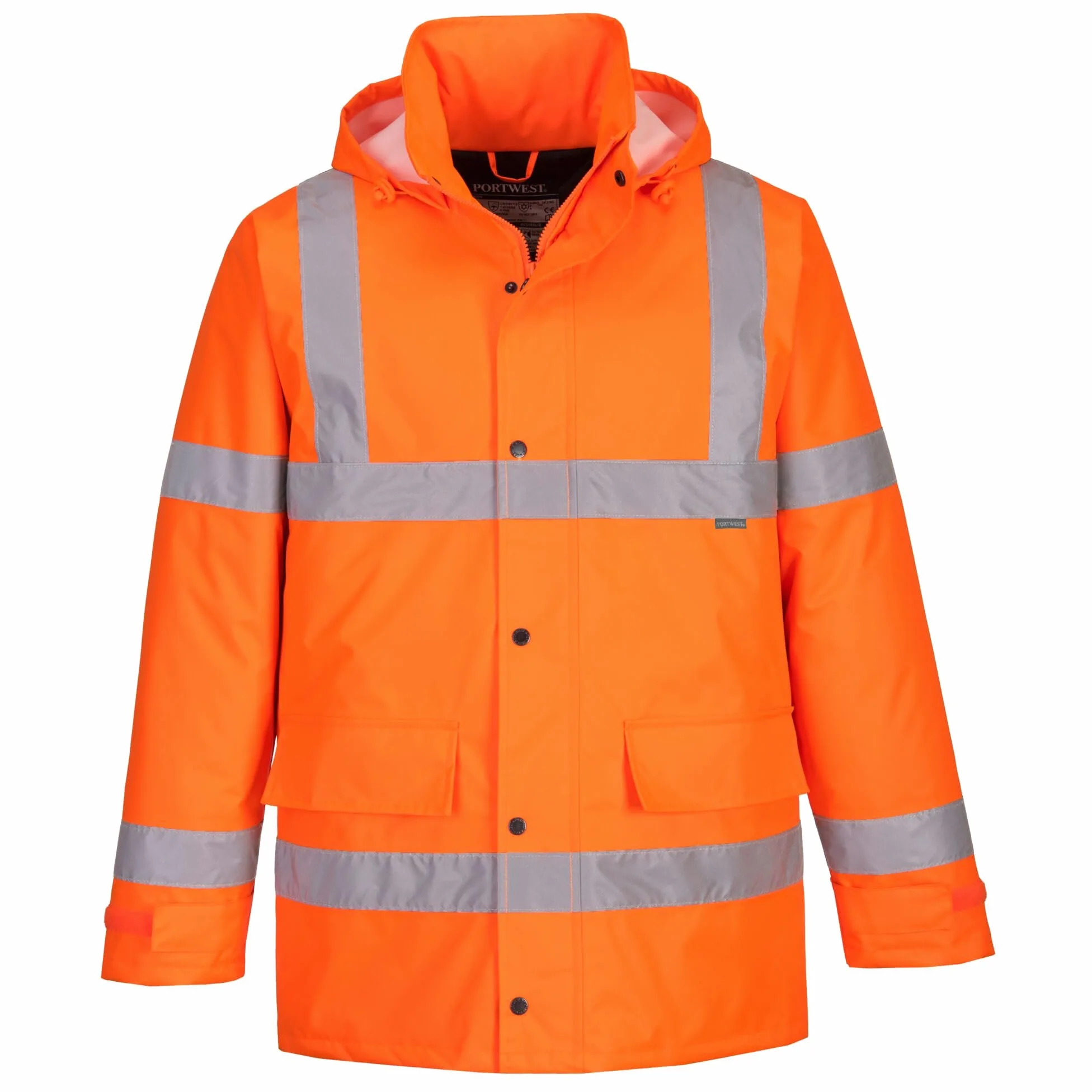 Portwest S460 Chaqueta De Tráfico De Invierno Impermeable Cómoda De Alta Visibilidad Naranja, S
