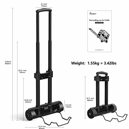 FOSSiBOT F2400 - Carro Plegable con Ruedas, Ligero, Compacto, de Carga, para Viajar, Acampar y Desplazarse