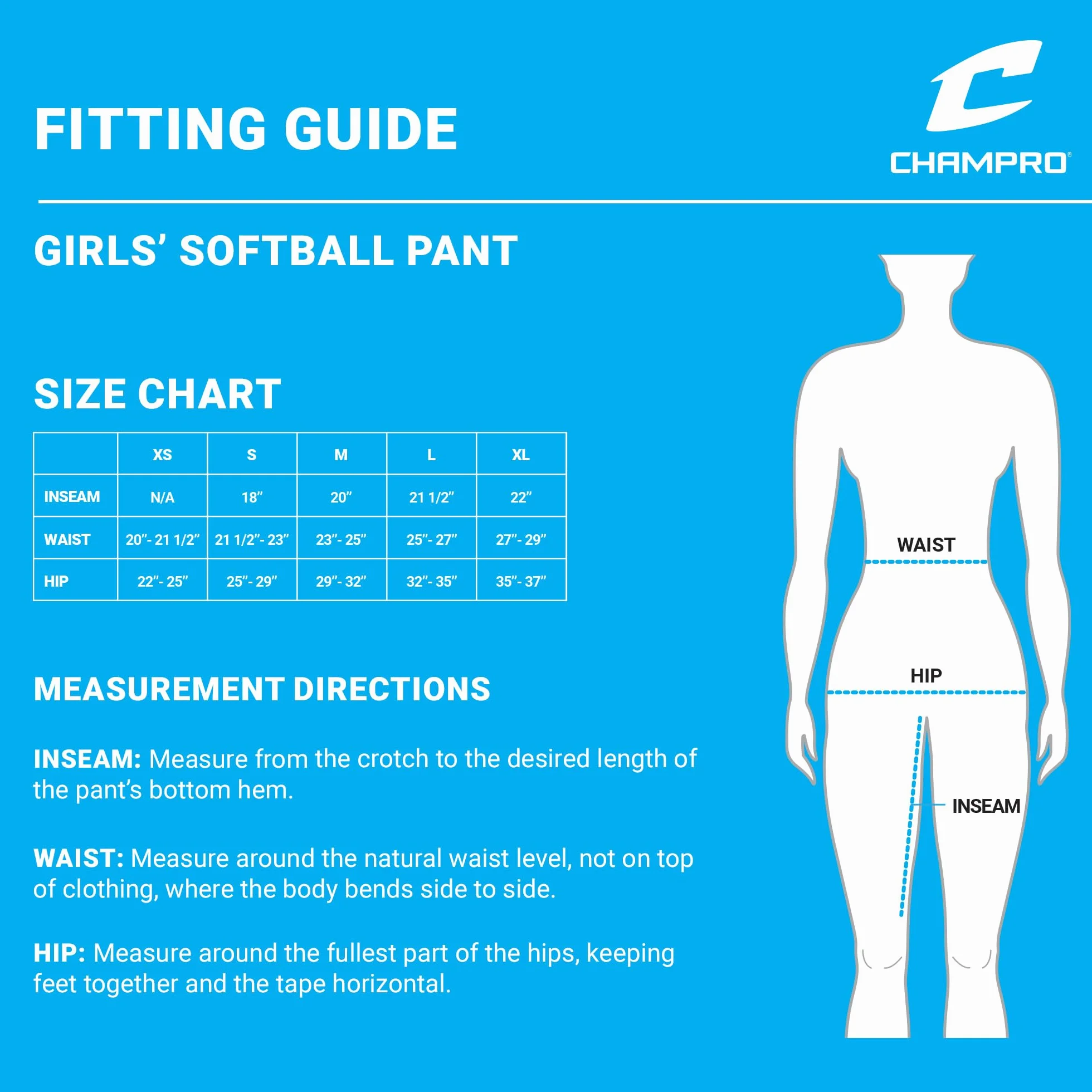 Champro Traditional Low-Rise Polyester Softball Pant - Pantalones. Niñas