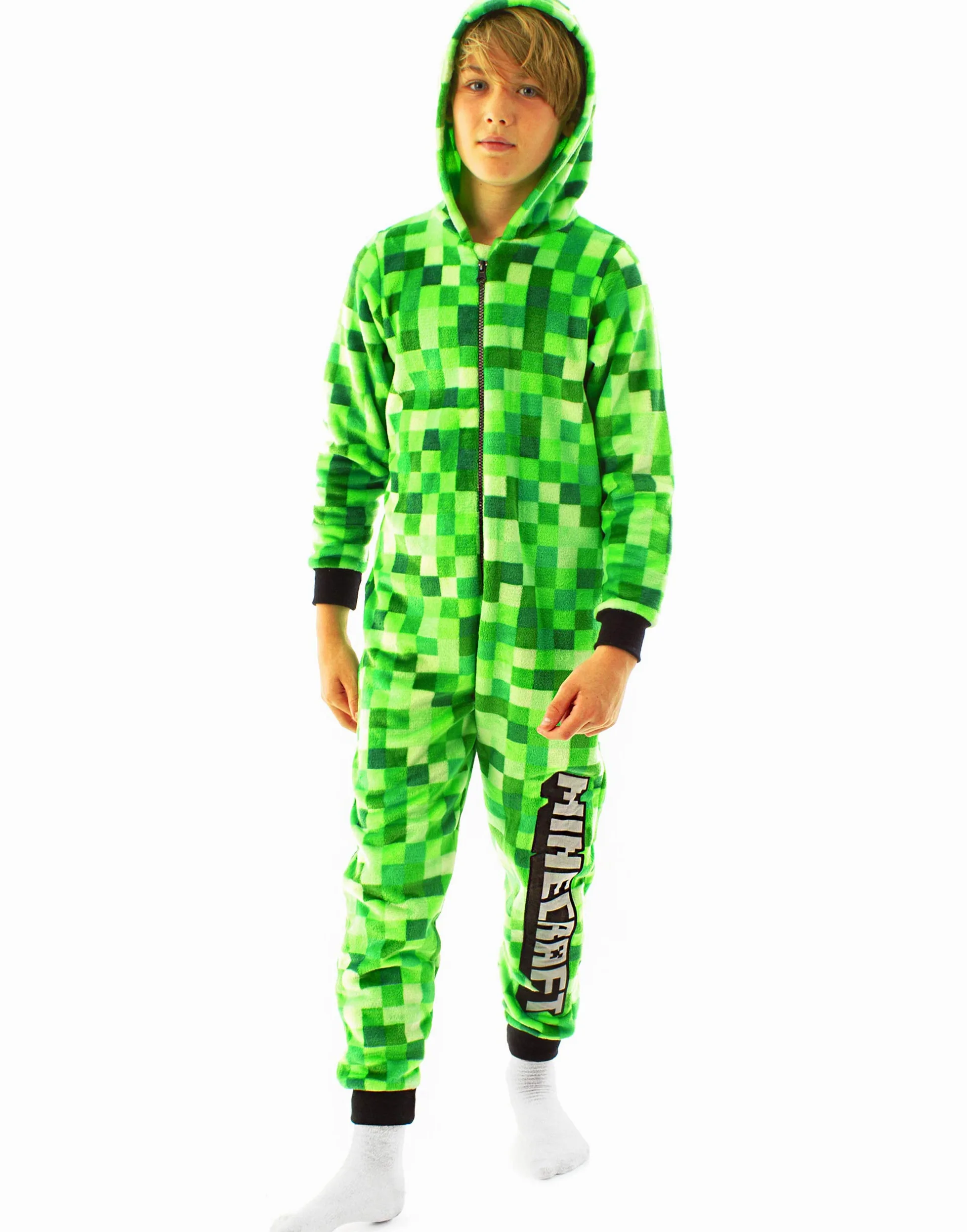Minecraft Onesie Pixelated Creeper Sleepsuit Gamer Regalo para niños
