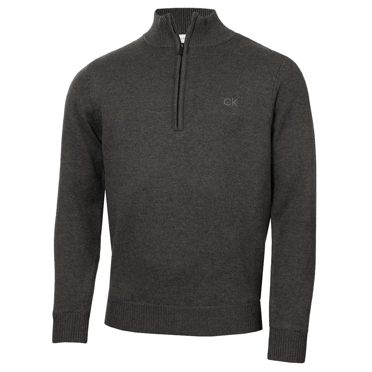 Calvin Klein Hombre Rapid 1/2 Zip Durable Suéter Suave Rayado