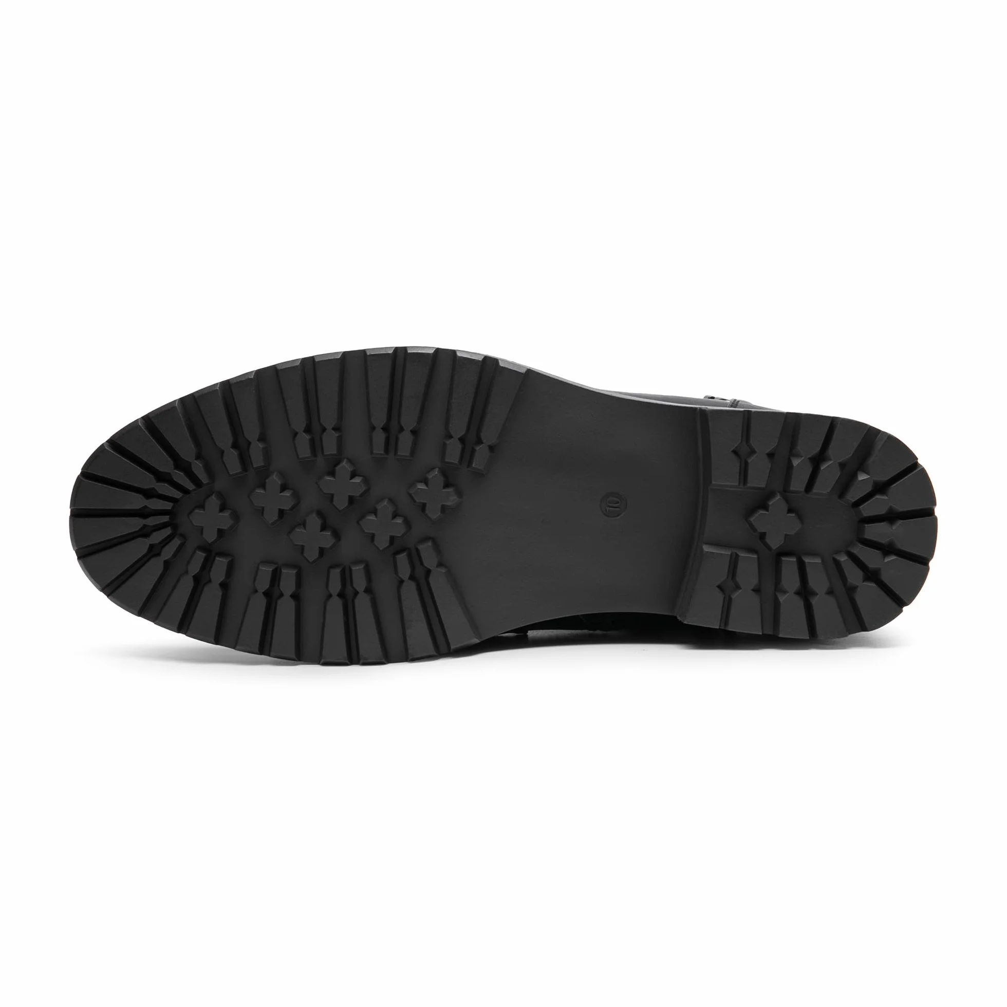 Bruno Marc Botas de combate de motocicleta con cremallera para hombre