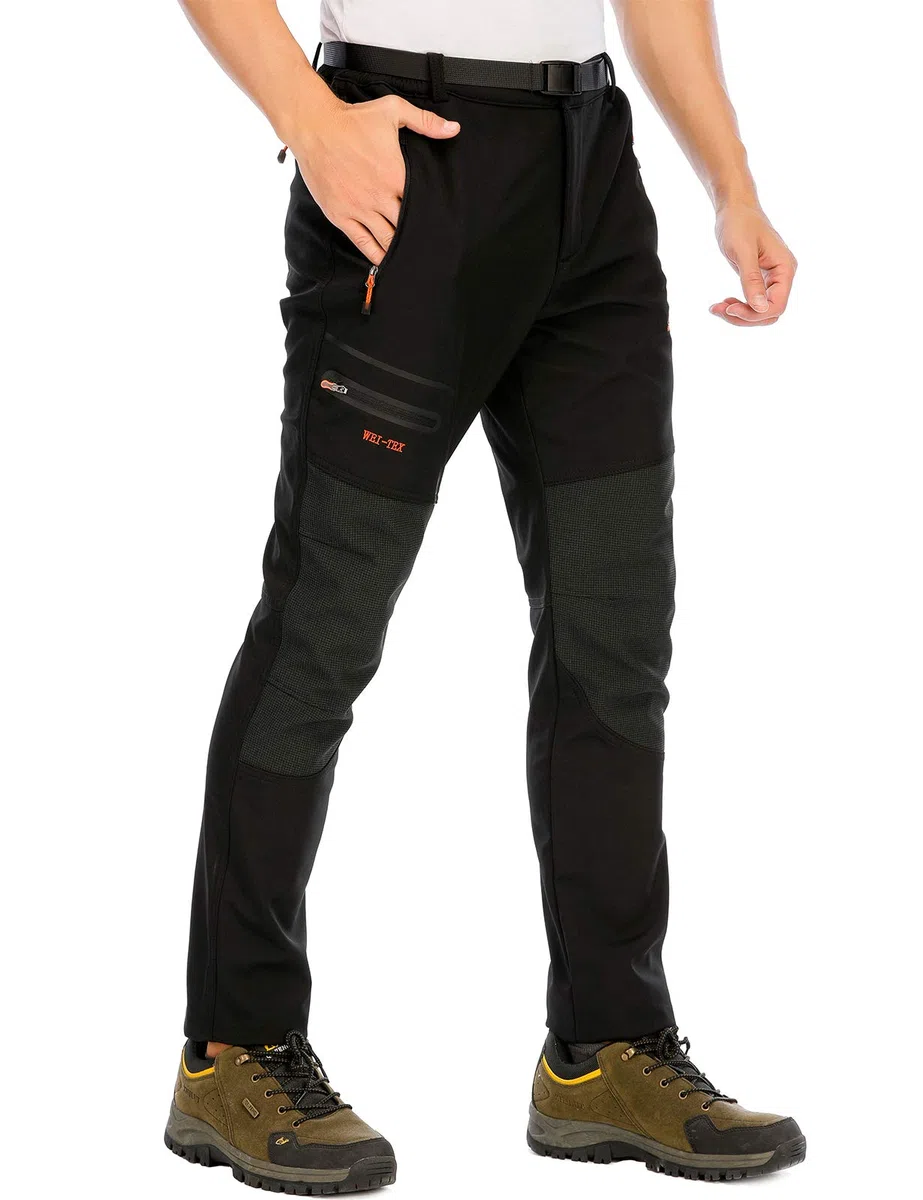 Pantalones Trekking Hombre Impermeables Pantalones de Trabajo Termicos Montaña Senderismo Esqui Snowboard Invierno Polar Forrado Aire Libre