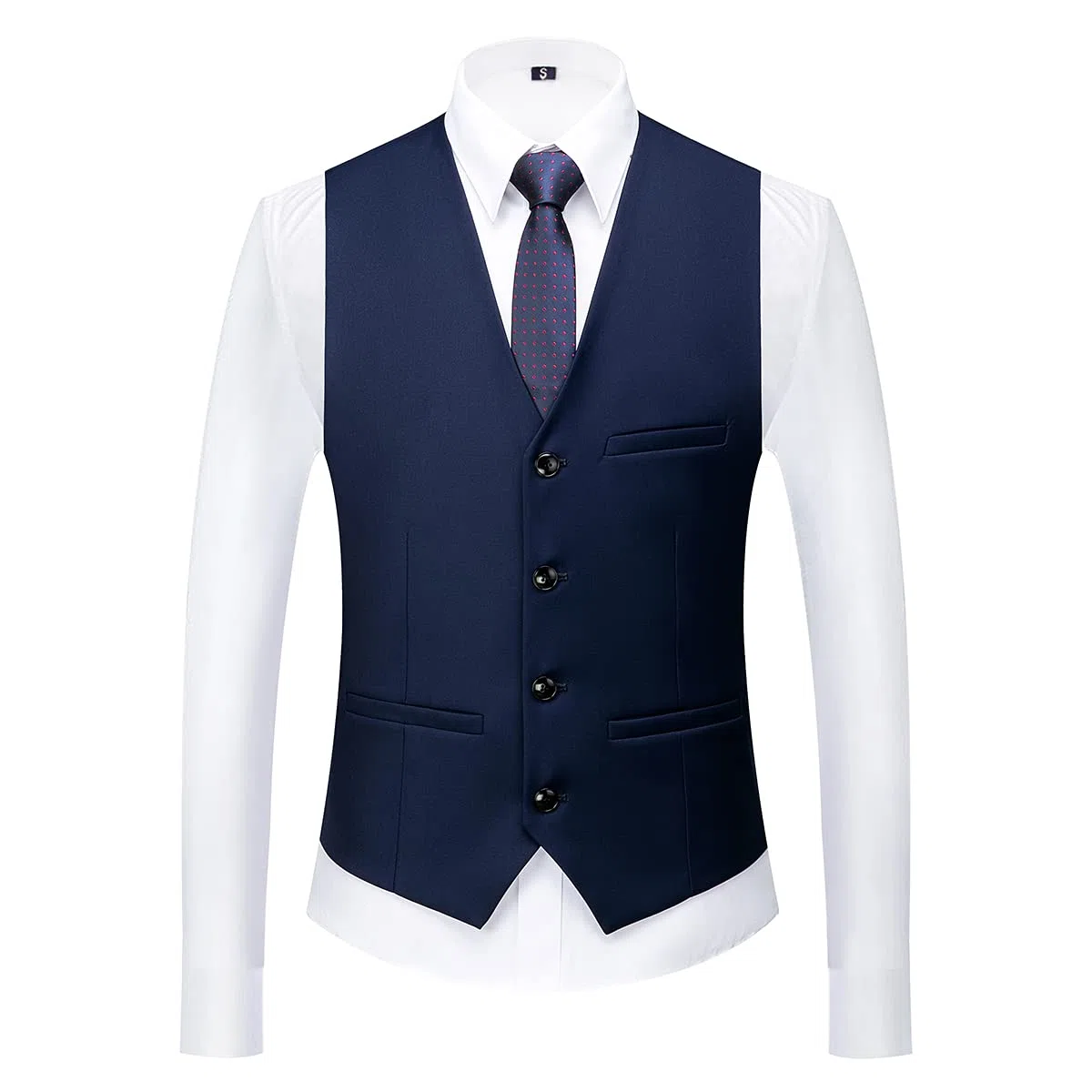 Trajes de hombre 3 piezas Slim Fit solo botonadura un botón azul traje de esmoquin chaqueta chaleco pantalones
