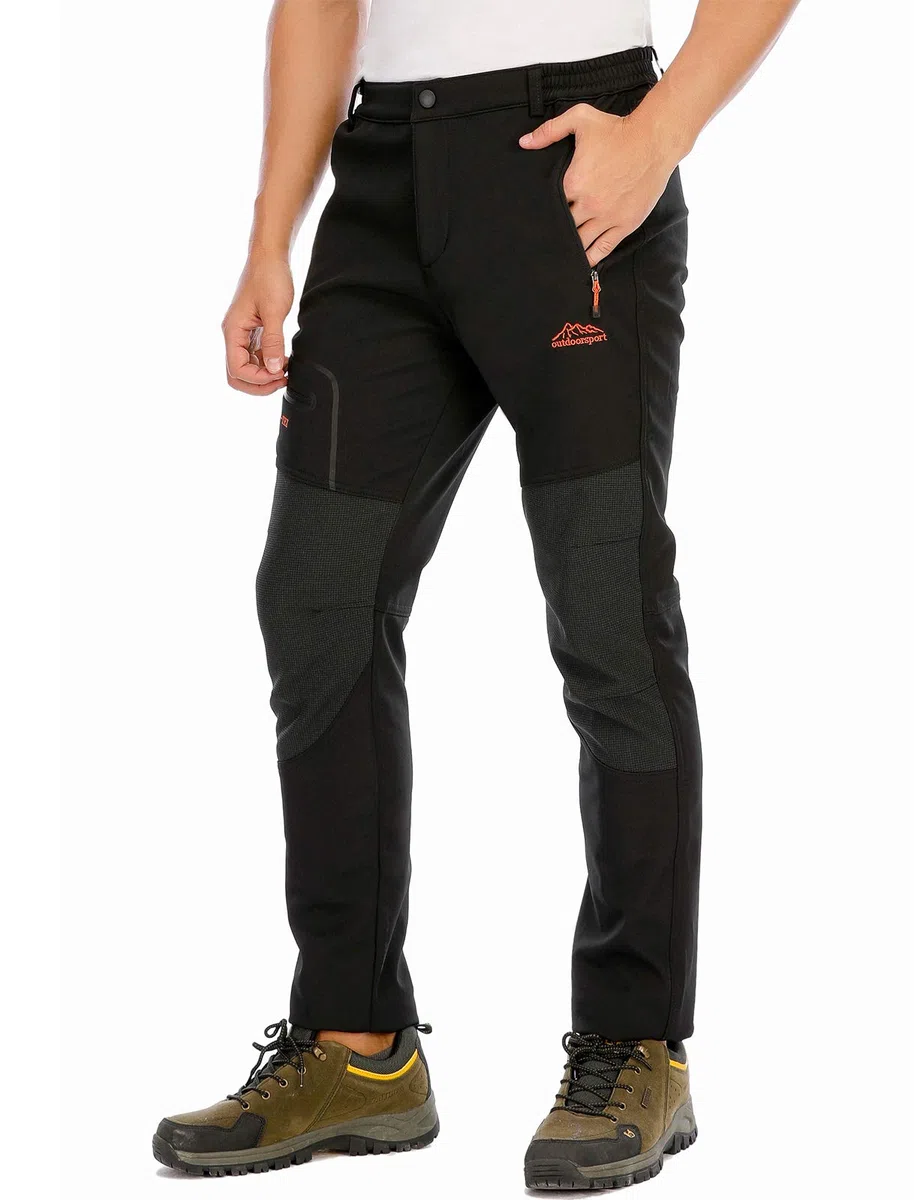 Pantalones Trekking Hombre Impermeables Pantalones de Trabajo Termicos Montaña Senderismo Esqui Snowboard Invierno Polar Forrado Aire Libre
