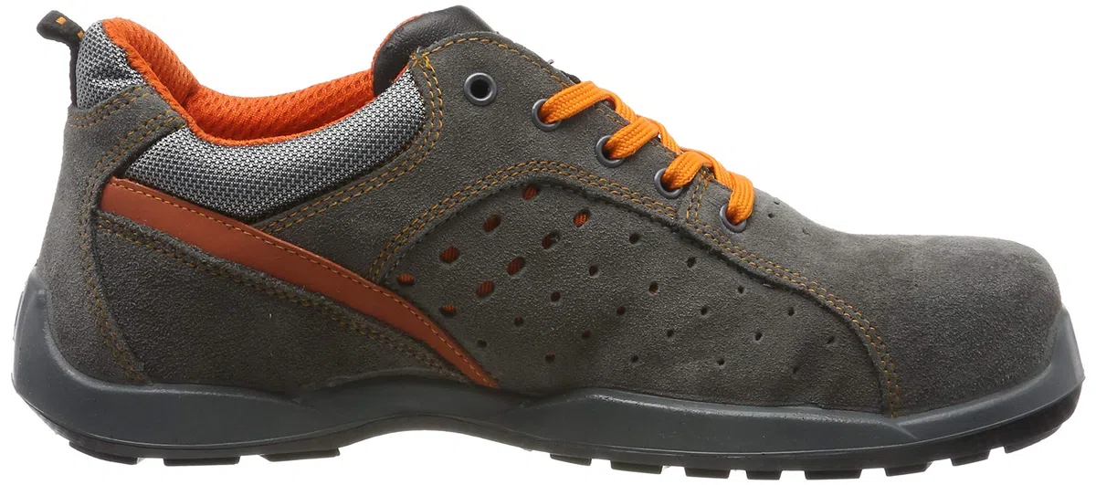 BASE Protection Climb S1P SRC Zapato de Seguridad, Talla: 42, Color: Gris/Naranja, B0618GOR42