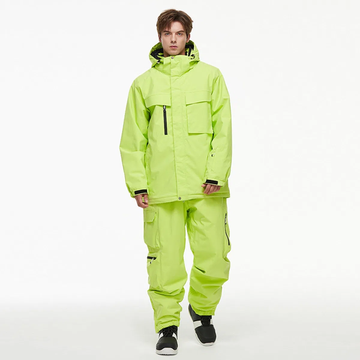 2025 Traje de nieve para hombre, conjunto de esquí impermeable, aislado a prueba de viento, chaqueta cálida de invierno + pantalón de nieve, equipo de senderismo, para snowboard, escalada