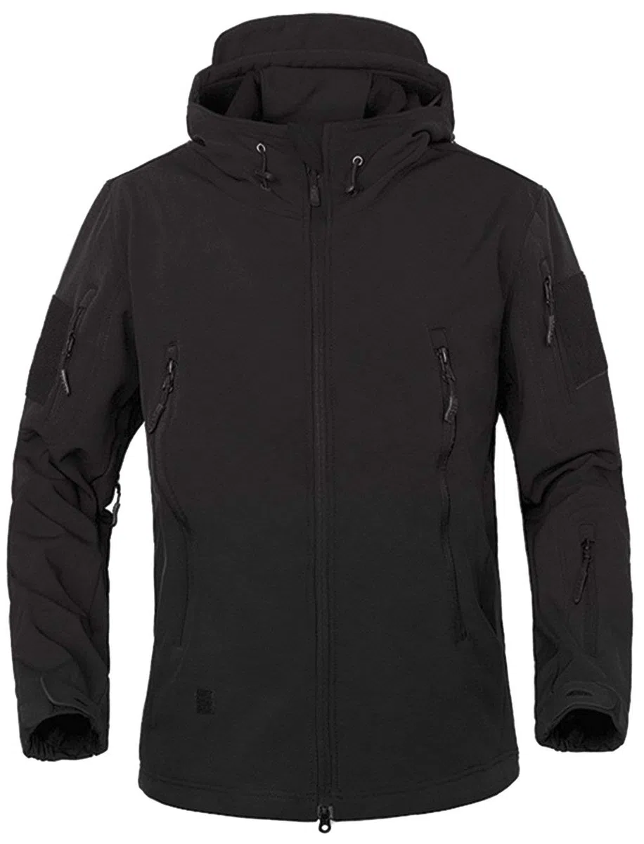 Chaqueta táctica militar cálida polar de manga larga con capucha camuflaje Softshell impermeable para hombre para acampar caza pesca al aire libre chaqueta con capucha