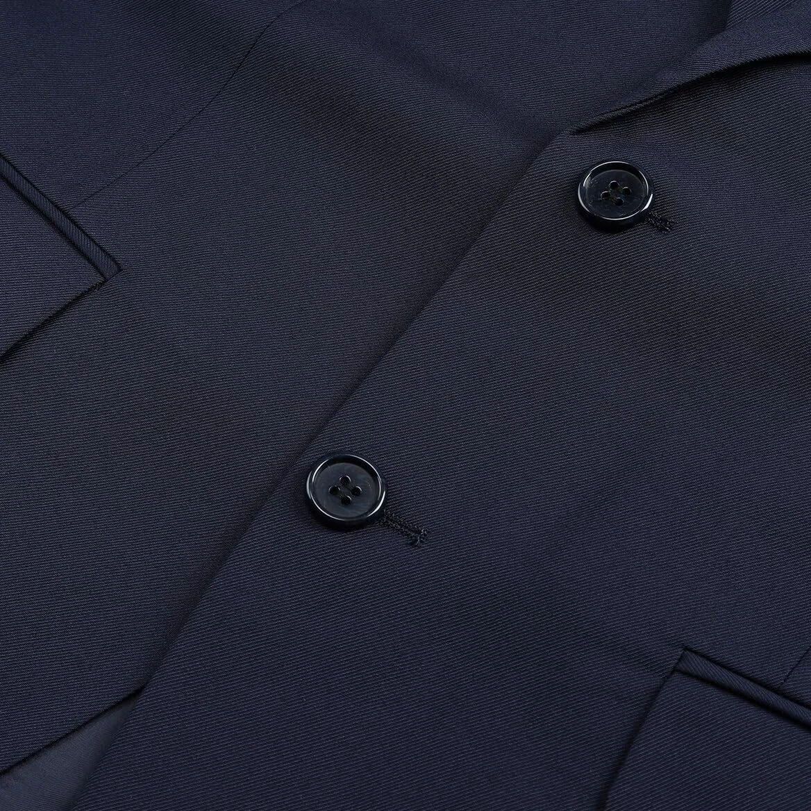 Chaqueta de traje para hombre, fina, clásica, con dos botones Tuxedo Formal para boda, azul marino
