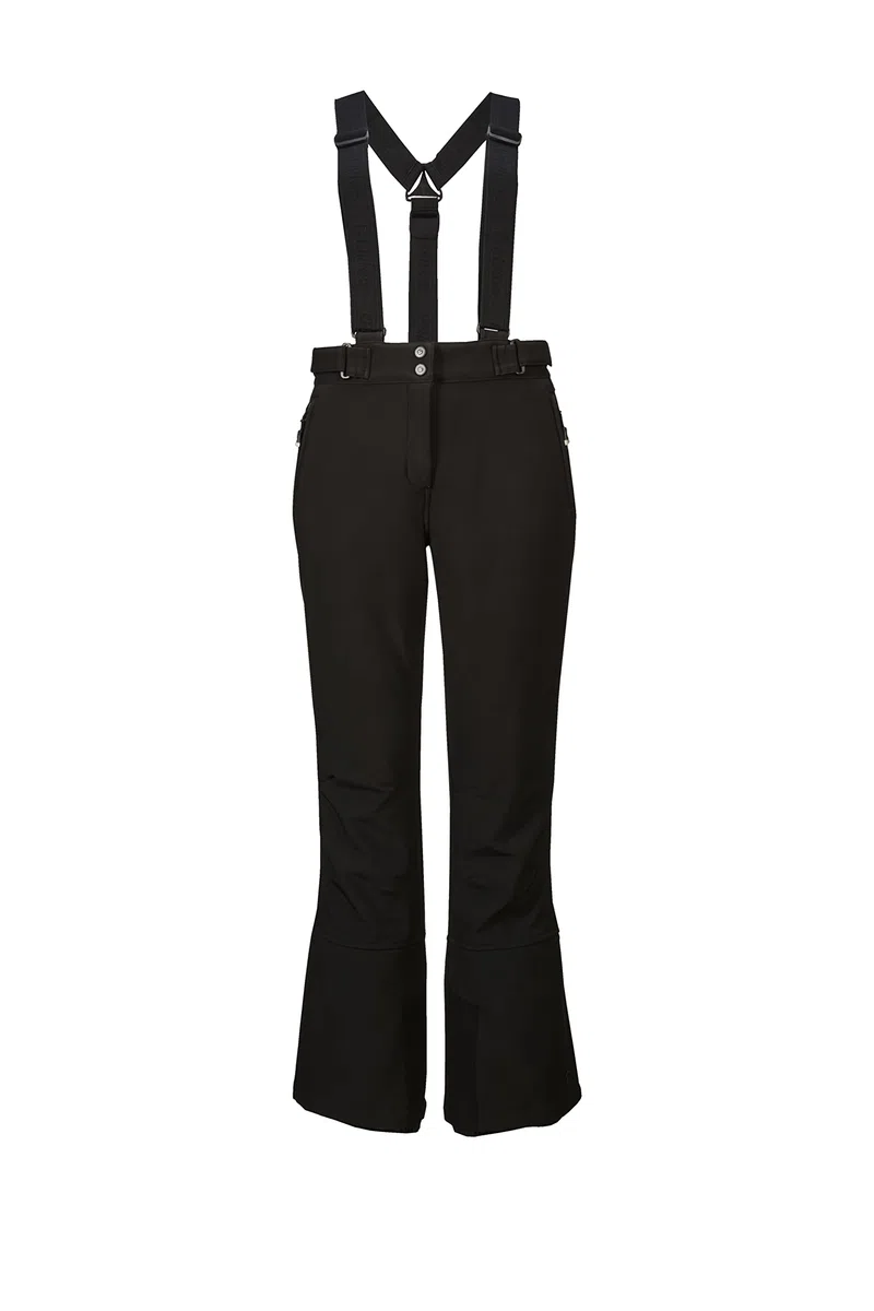 Killtec Thônes Wmn Ski Sftshll Pnts C - Pantalones de esquí/Pantalones de caparazón Blando con protección de Bordes, protección contra la Nieve y Correas Desmontables Mujer