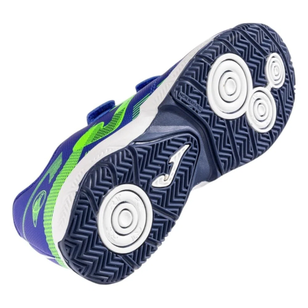 Zapatillas Joma Powerfull JR2504 Azul Royal Verde Lima Indoor Sala POJS2504INV Futbol Sala NIÑO