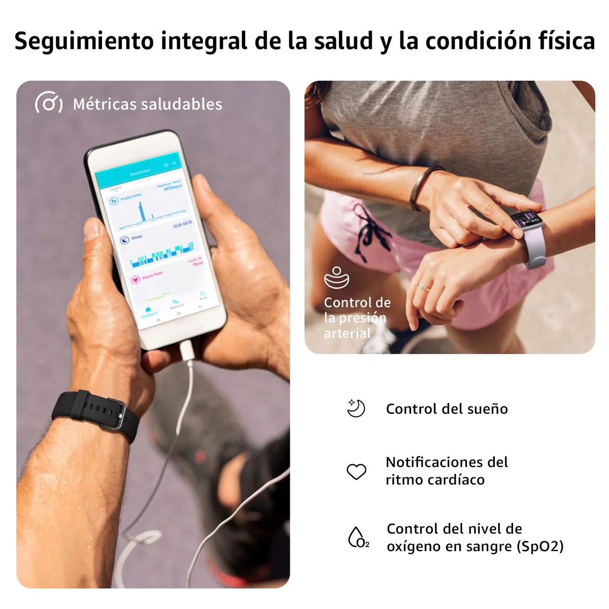 Reloj Inteligente Mujer Hombre, 1.85" Smartwatch con Llamadas Bluetooth, 140+ Modos Deportivos Smart Watch con SpO2/Pulsómetro/Monitor de Sueño/Podómetro, Impermeable IP68 Smart Watch Para Android iOS