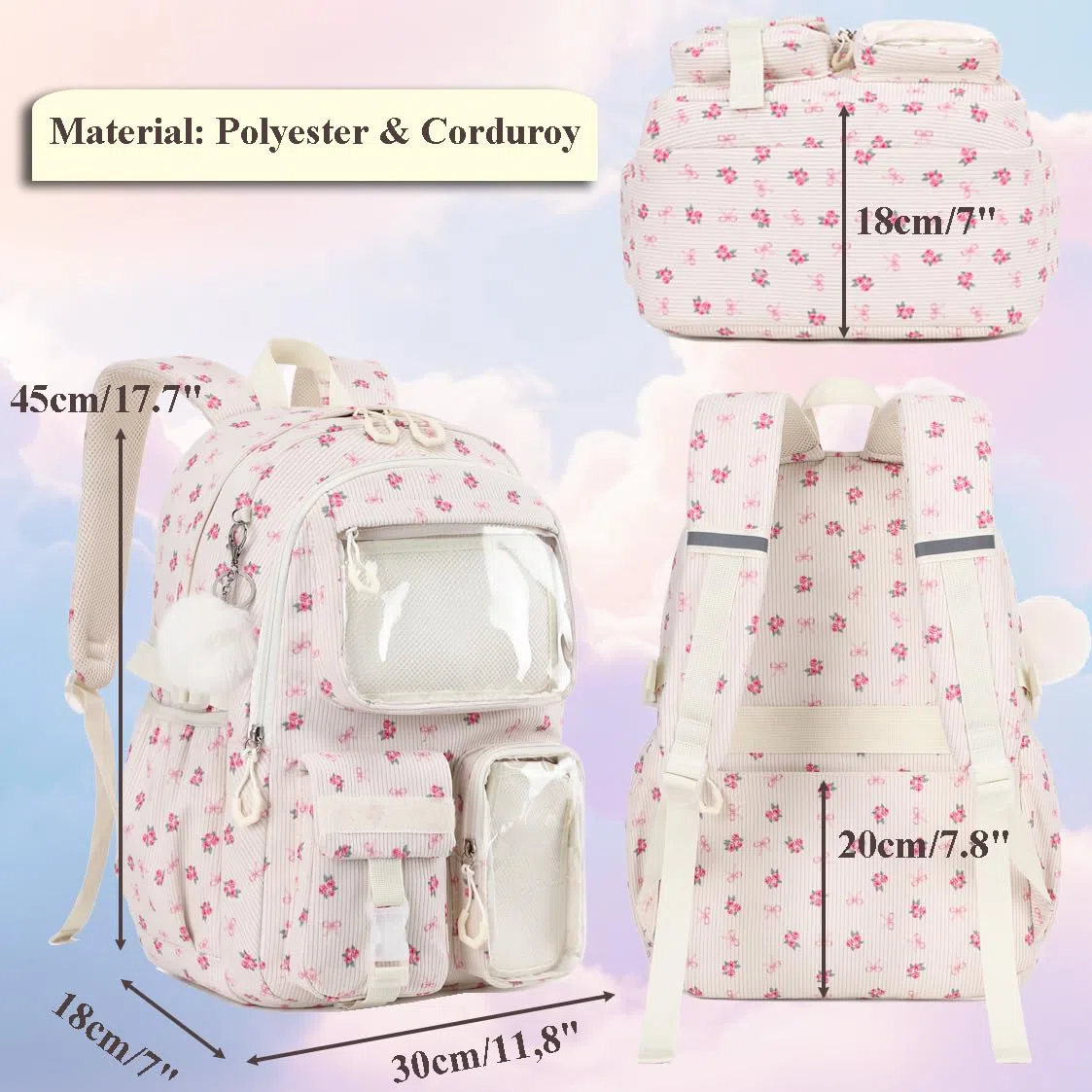 Kimwadalh Mochilas Unicornio Mochila Infantiles Niñas Set de Mochila Escolar Primaria Niñas Bolsa de Escolar para Niños Mochilas Unicornio para Niñas