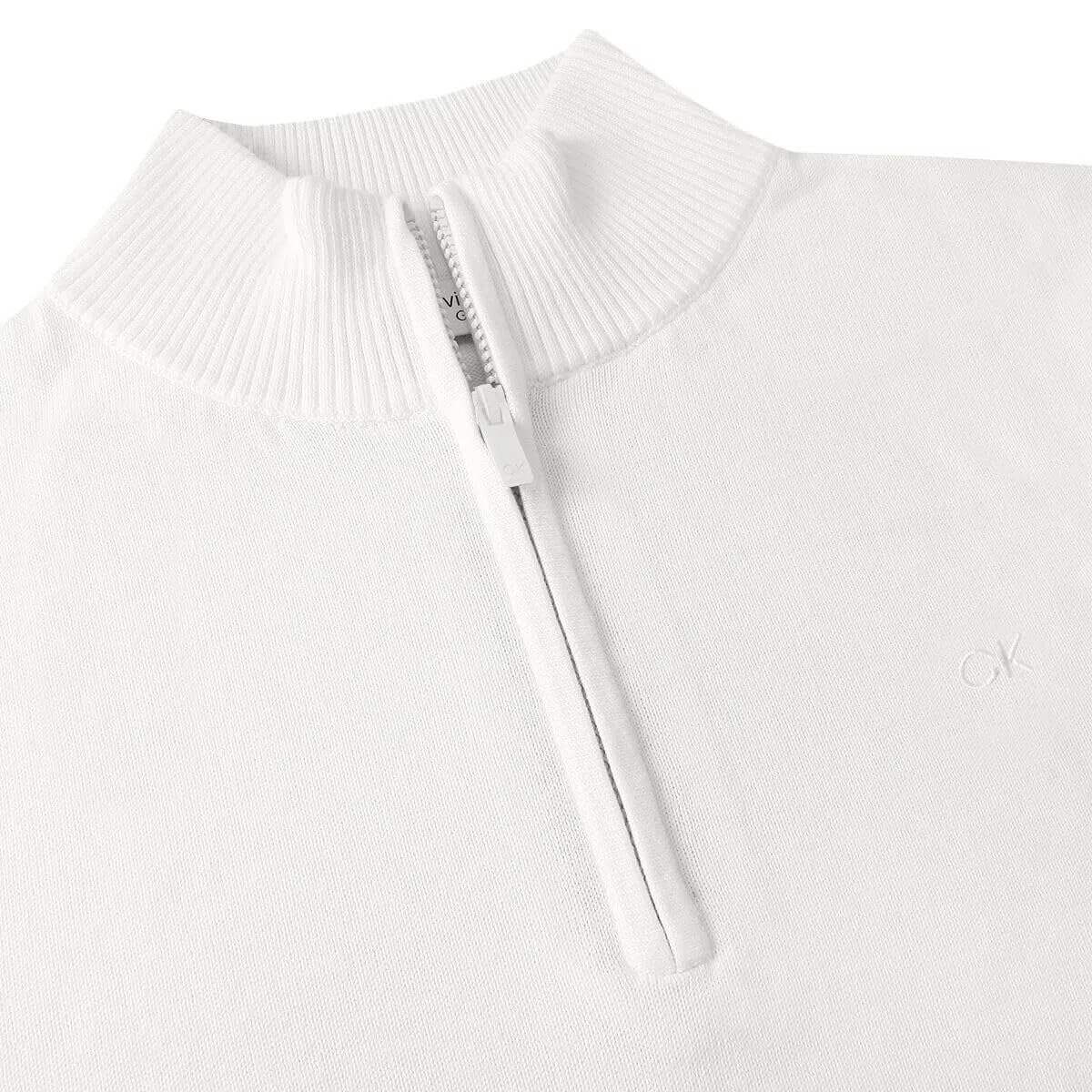 Calvin Klein Suéter Campus 1/2 Cremallera Hombre - Blanco - M