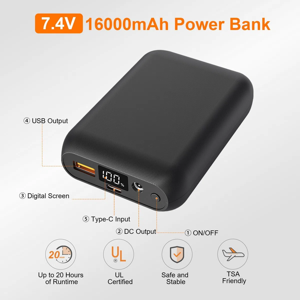 Chaleco Calefactable Mujer 16000mAh 7.4V Térmico Eléctrico Ligero Esquí Motociclismo