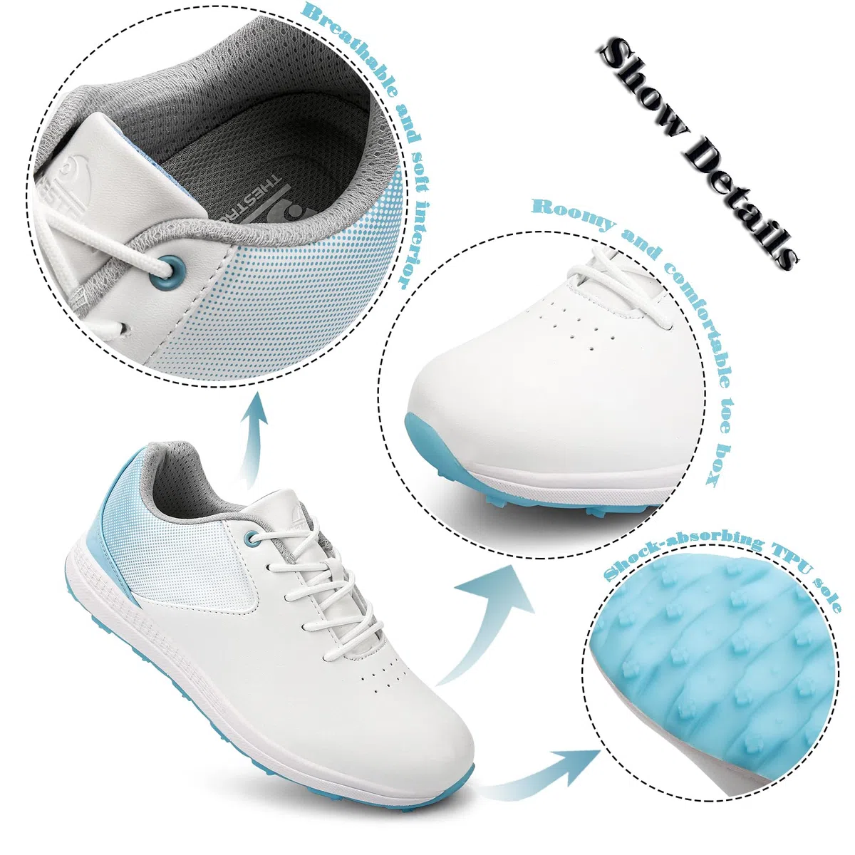 Zapatos De Golf Impermeables Sin Clavos Antideslizantes Mujer Niñas Tallas 36-43
