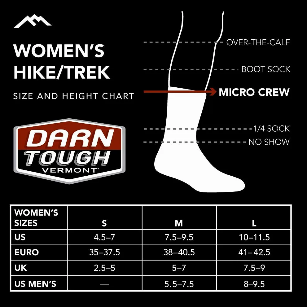 Darn Tough Hiker Micro Crew Midweight with Cushion Calcetines Mujer (Pack de 1)