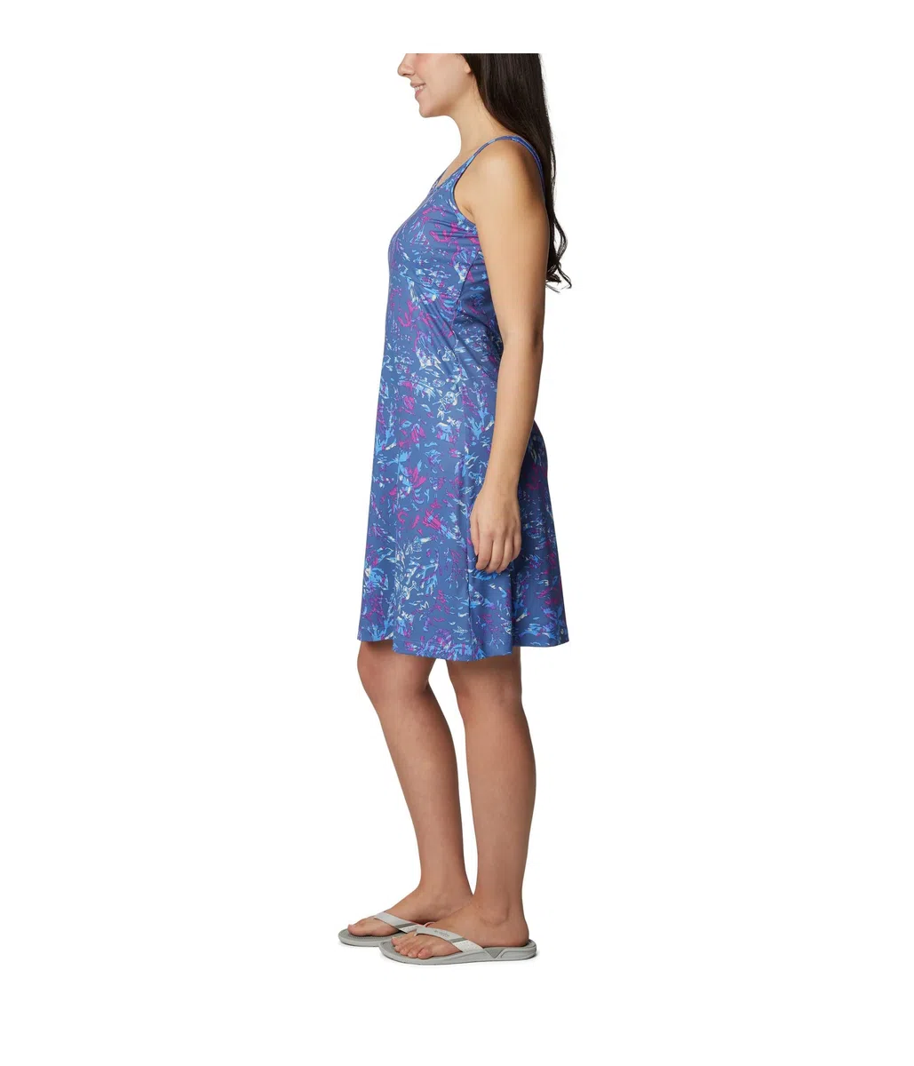 Columbia PFG Freezer III Dress Vestido, Bluebell Kona Kraze, M Mujeres