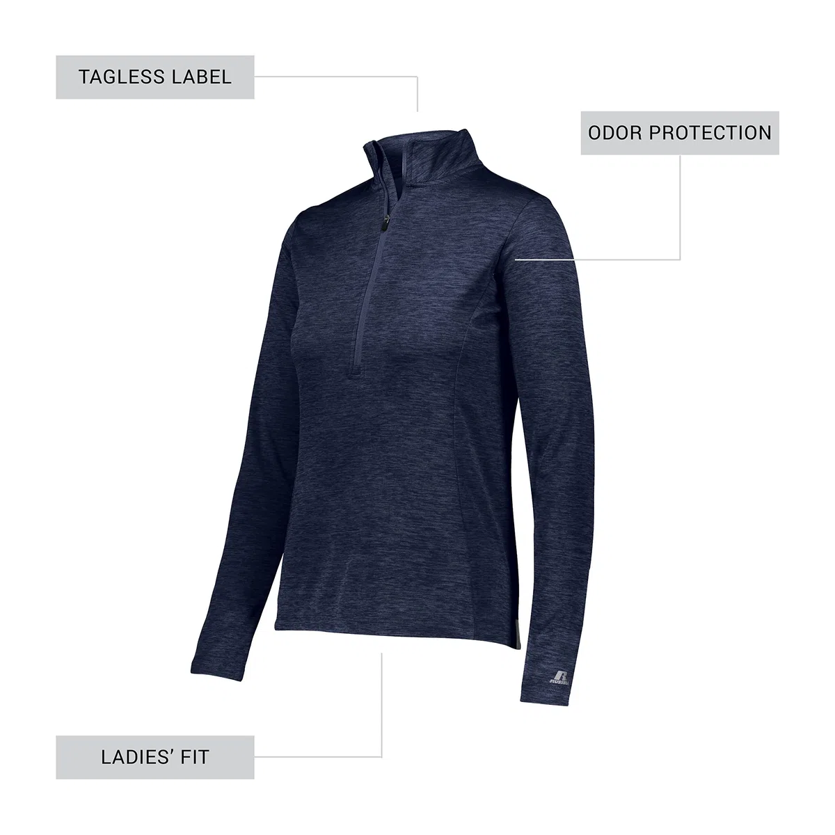 Russell Athletic Lightweight Performance 1/4 Zip Chamarra térmica Mujer