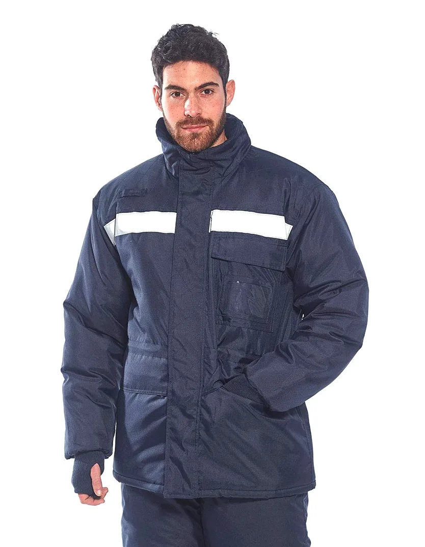 Portwest Chaqueta Coldstore, Tamaño: XL, Color: Marino, CS10NARXL