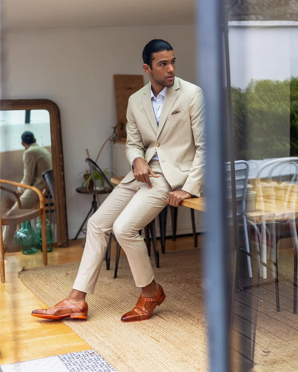 Melvin & Hamilton Lewis 52, Mocasines con Correa Monk Hombre, marrón, 43 EU