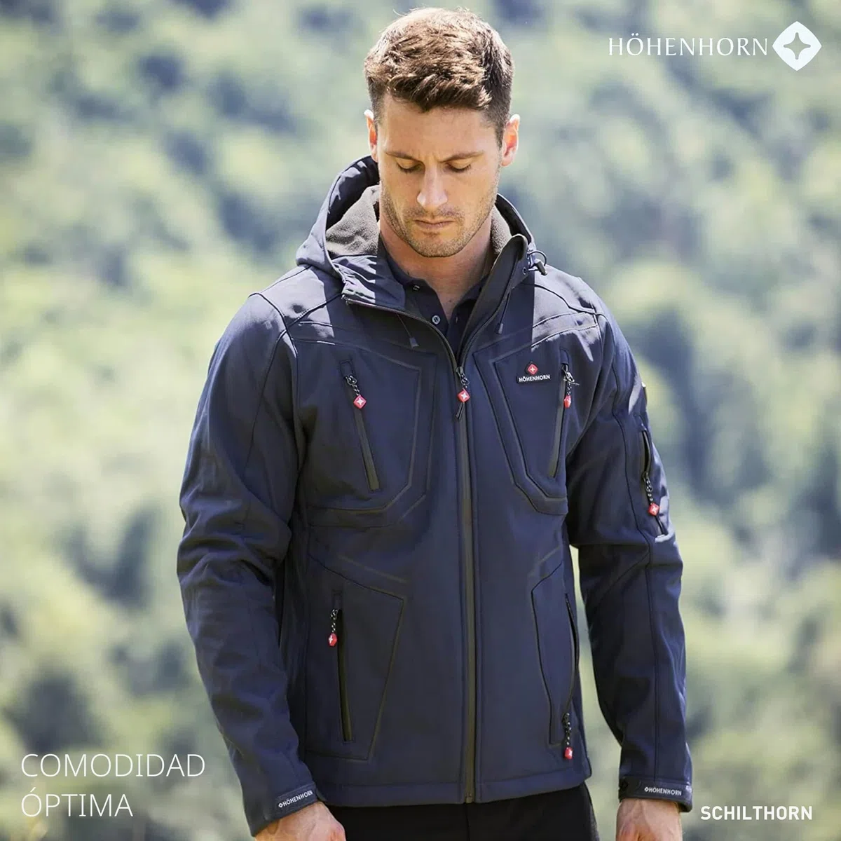 Höhenhorn Niessen Chaqueta Softshell para Hombres Función Outdoor Resistente al Agua