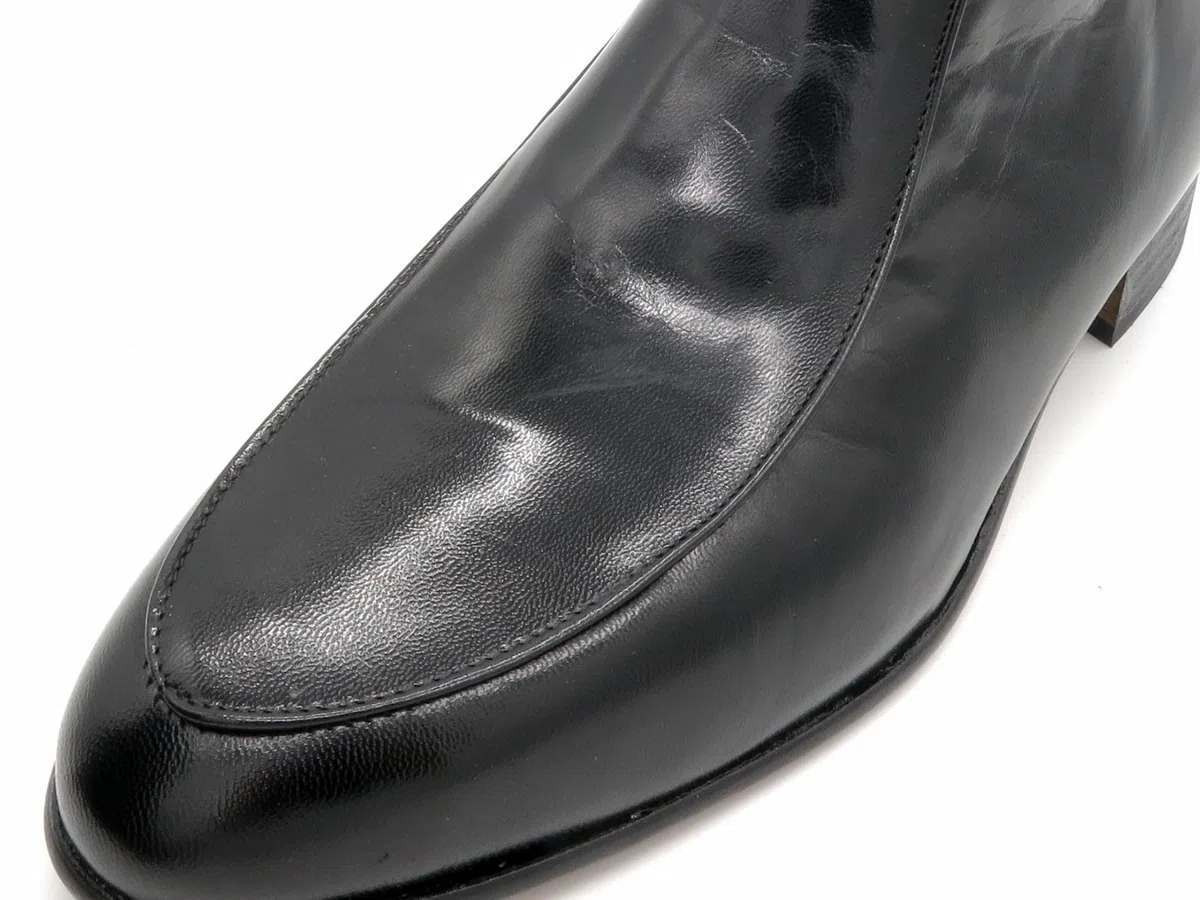 Botas de hombre Zapatos de negocios con suela de cuero Botines con cremallera