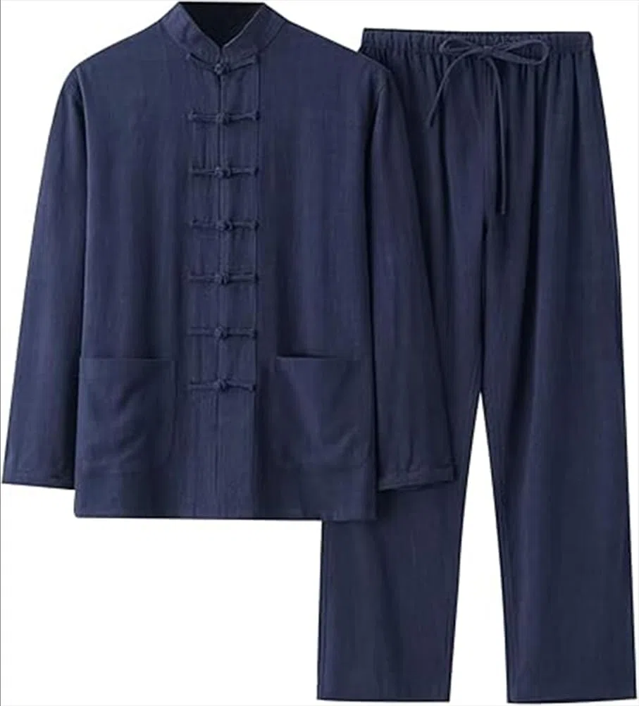 004,L,Conjunto De Ropa De Kung Fu Unisex para Artes Marciales. Ropa De Práctica De Tai Chi Unisex, Camisetas Y Pantalones De Manga Larga para Principiantes