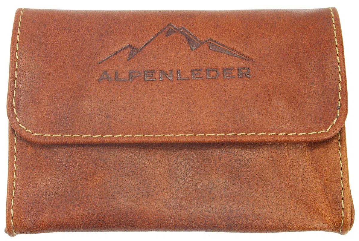 Bolsa De Tabaco SHAQ v2 | Cuero De Búfalo | Estuche De Cigarillos Caja Hombre Femme Marrón (Cognac)