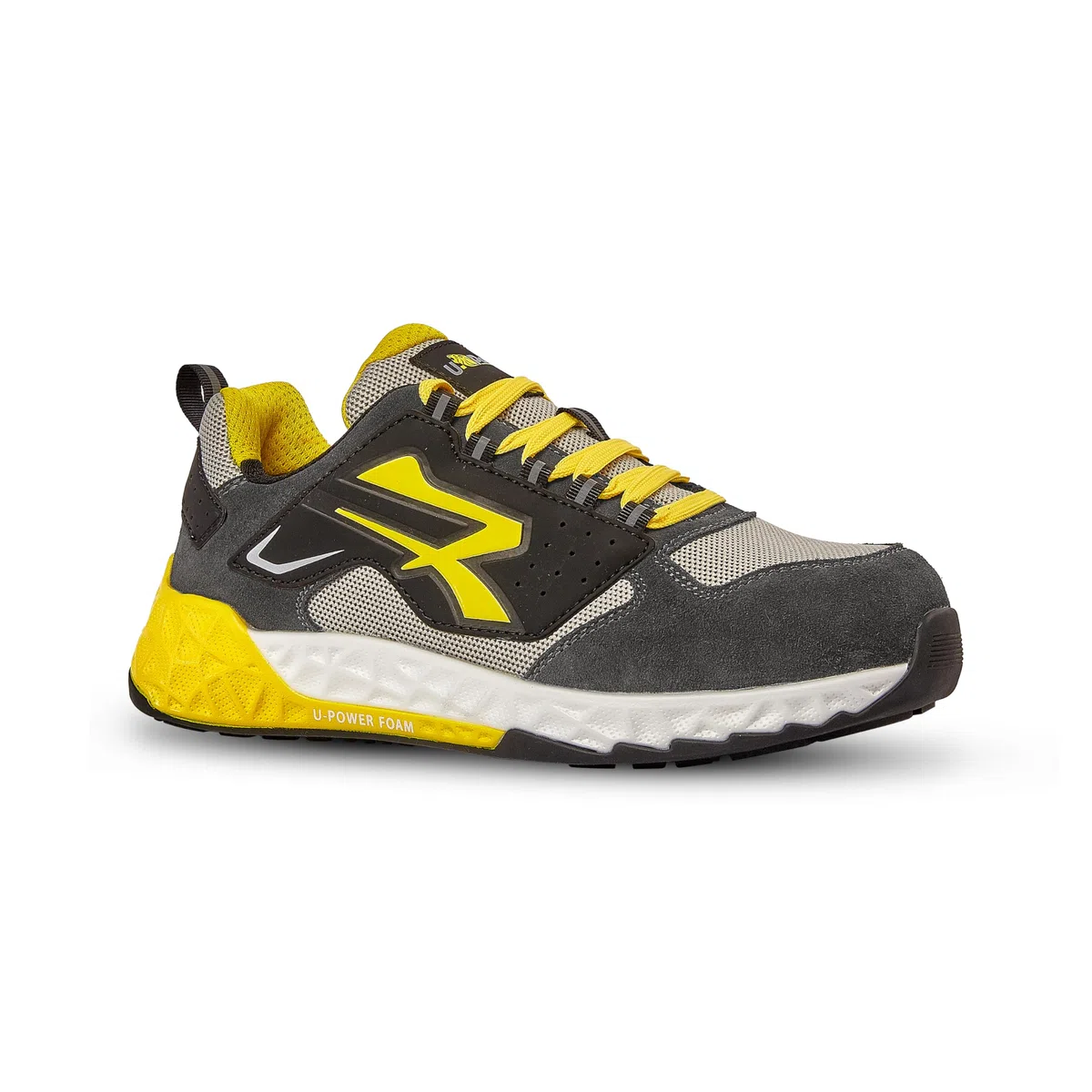 U-Power Don't Worry... BE Happy! Stark - Zapatos de Seguridad Profesionales, Unisex, para Adulto, Negro y Amarillo., 44 EU