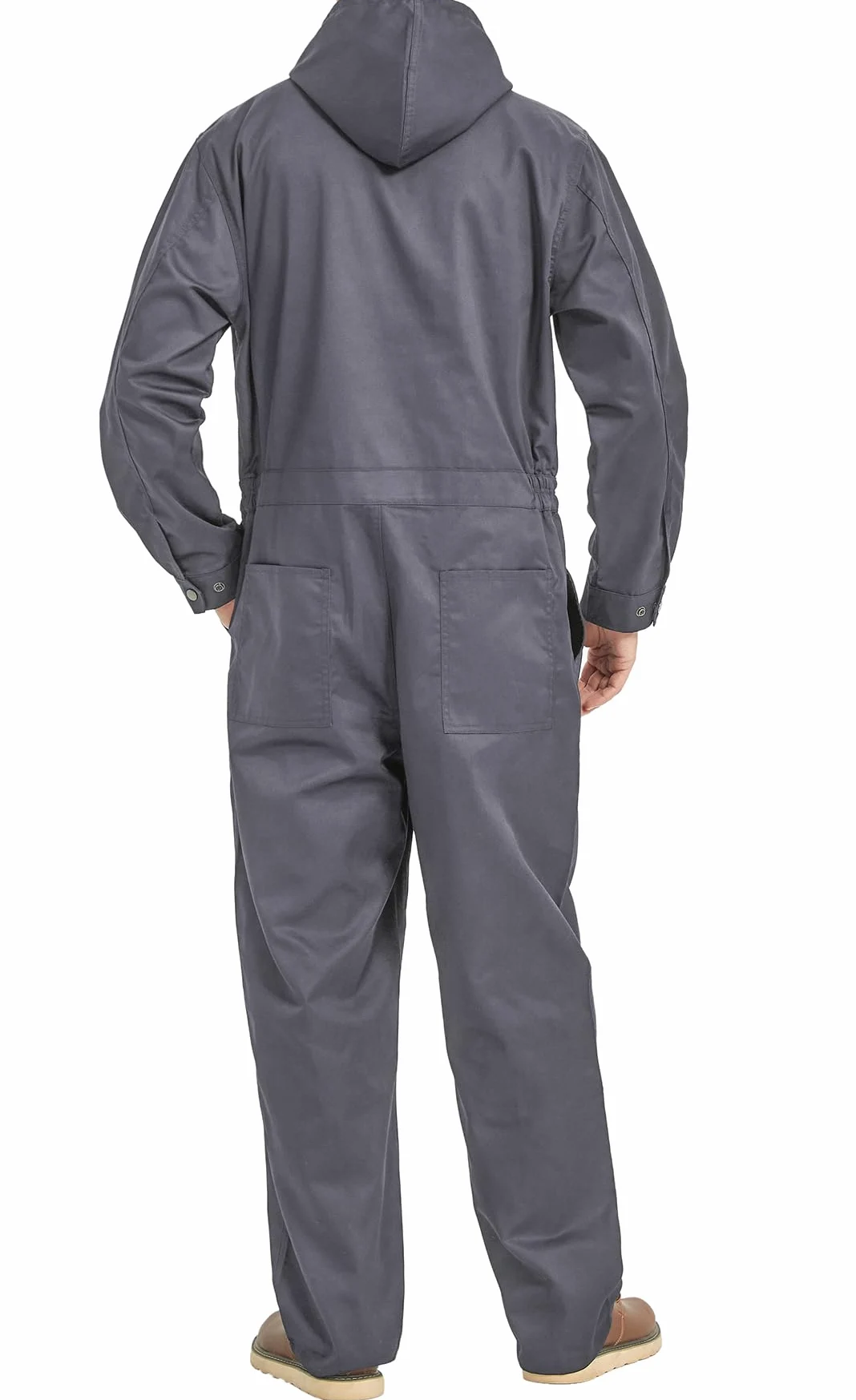 Hombre Mono de Trabajo Mecánico Industria Mono Manga Larga Garaje Overoles con Capucha Traje de Trabajo
