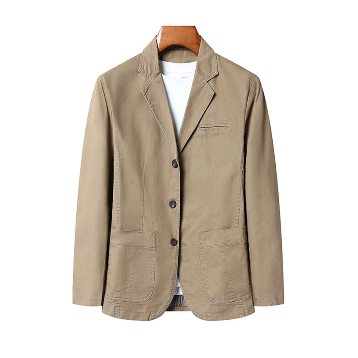 Blazer Hombre Chaqueta de Traje Americanas Primavera otoño Abrigo botón Fiesta Moda Casual Slim fit Elegant Negocios Oficina Color sólido Outwear Bolsillo Basic Tops Talla Grande 2025