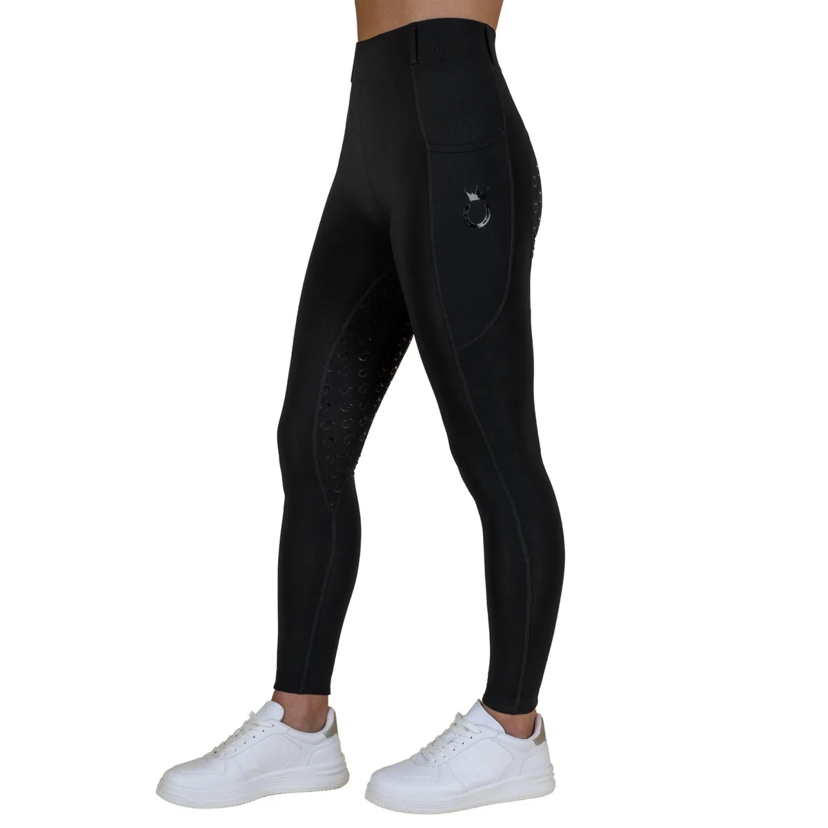 Royal Horsemen Pantalones de equitación para Mujer y niña - Cintura Alta - con Ribete Completo de Silicona - con Bolsillo para el móvil y Trabillas para el cinturón