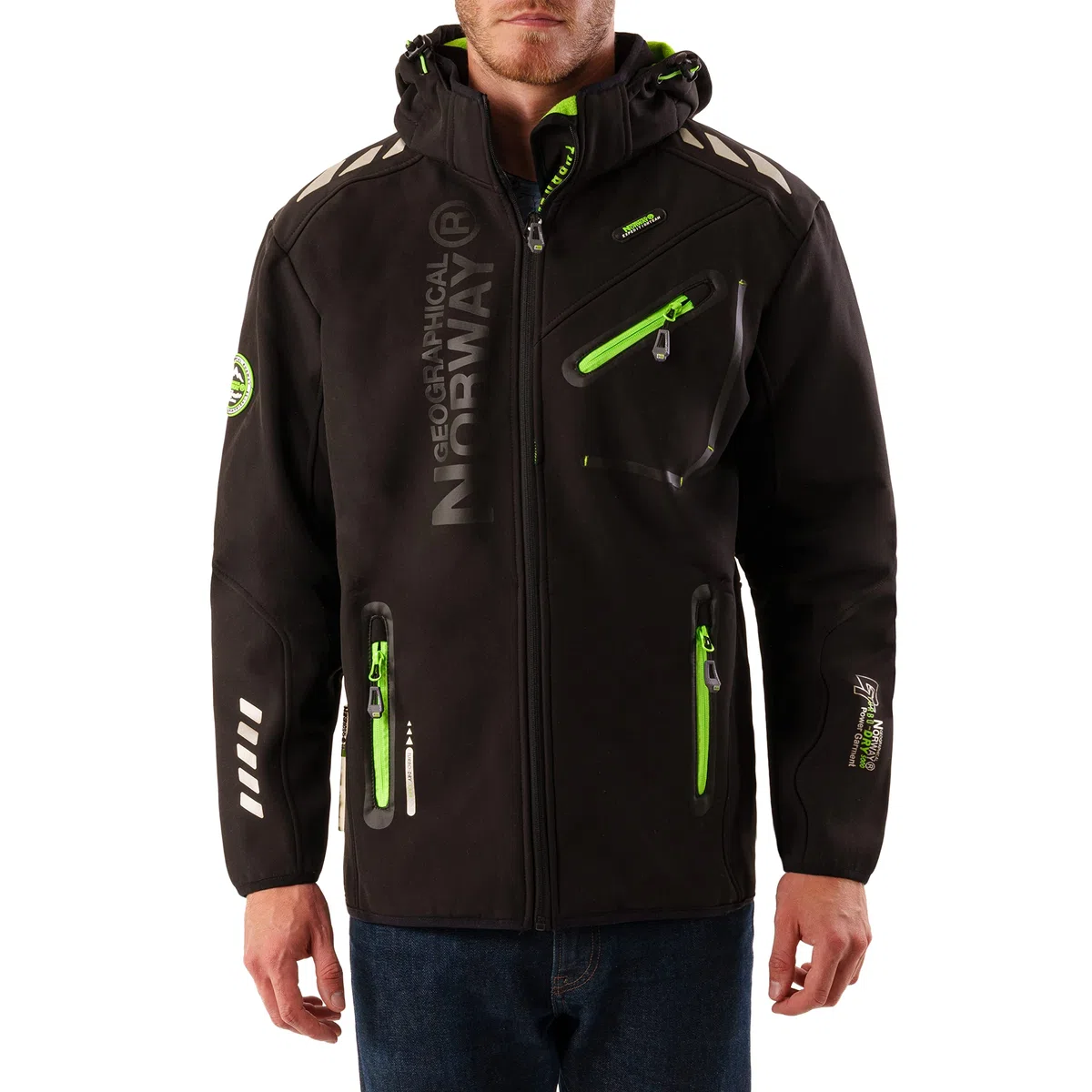 Geographical Norway ROYAUTE MEN - Chaqueta Softshell Impermeable Hombre - Capucha Transpirable Exterior - Chaqueta Cortavientos Invierno - Actividades Aire Libre ()