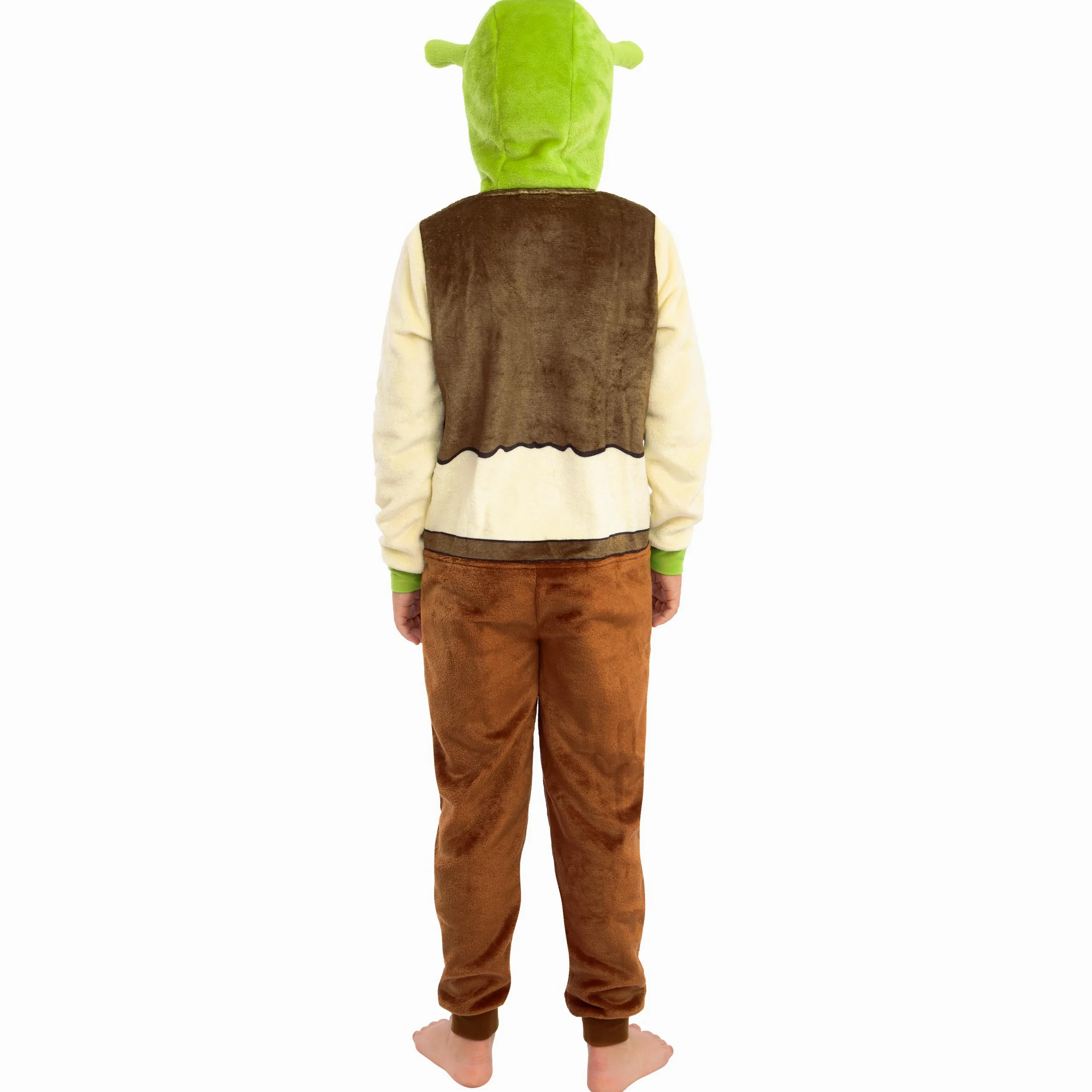 DreamWorks Pijama de Shrek para niño, Mono con Orejas de Shrek en 3D, Pijama de Invierno para niño