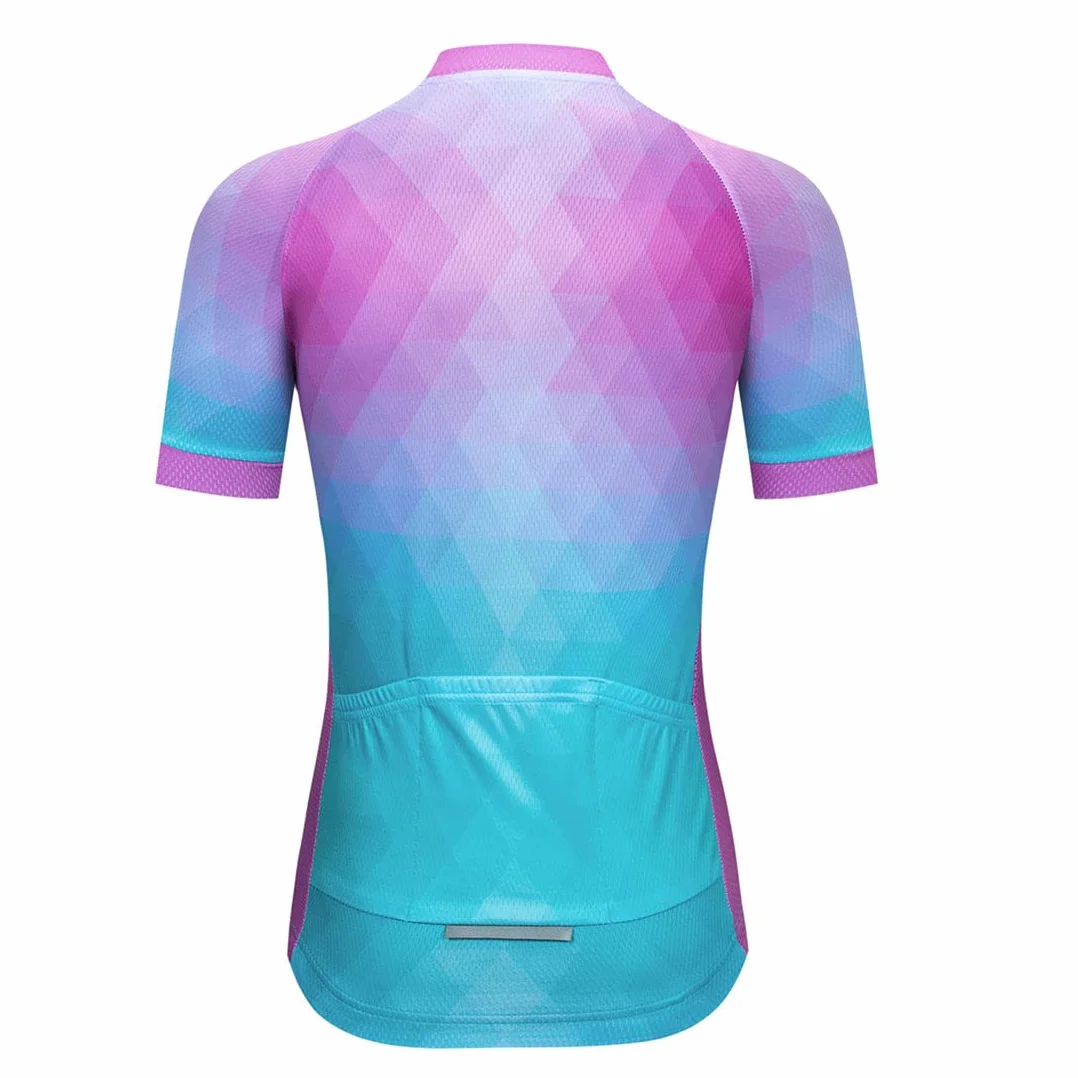 Maillot de ciclismo de montaña para mujer, manga corta, tallas S-3XL