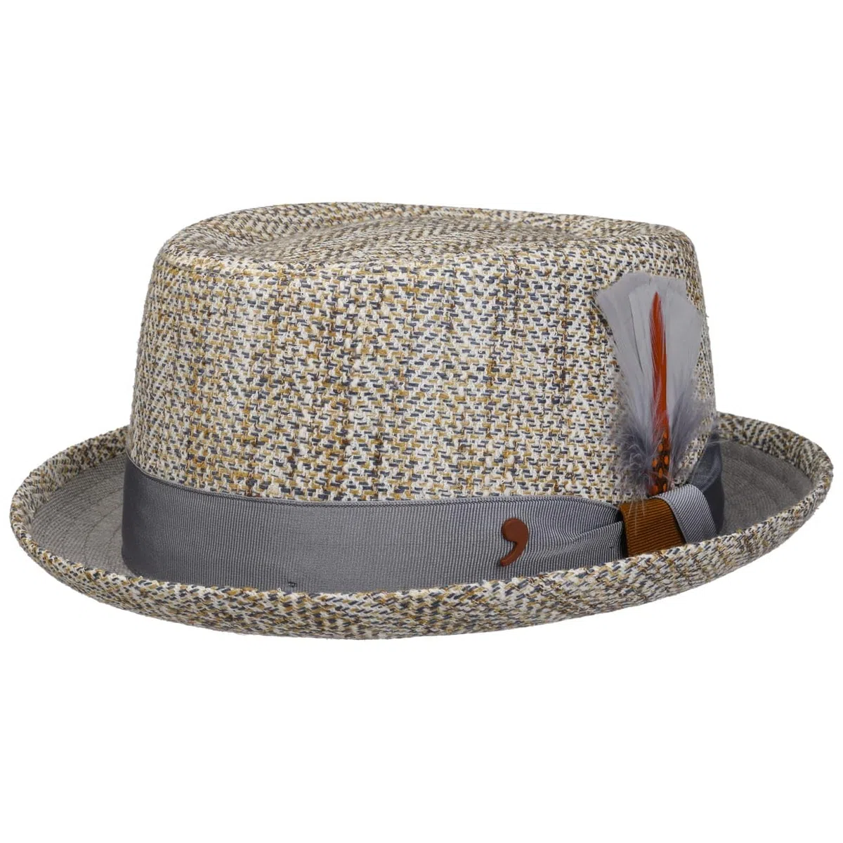 Sombrero Vendello Pork Pied’Este Hombre - Made in Italy pie de Sol con Forro, Banda Grosgrain, Grosgrain Primavera/Verano Verano