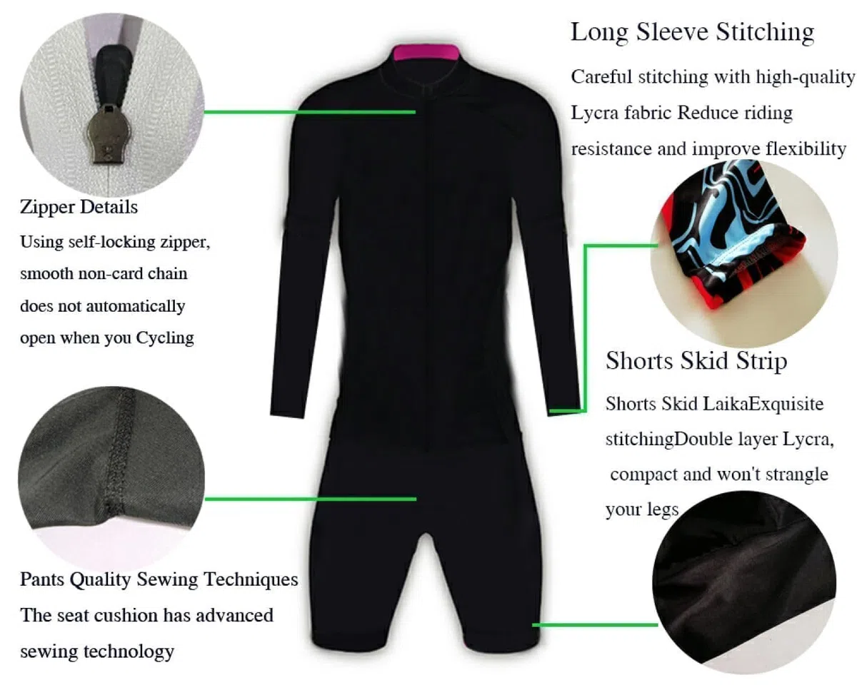 Traje de ciclismo para mujer, triatlón, carreras, camiseta de una pieza, traje de ciclismo ajustado de manga corta, traje de ciclismo con almohadilla de gel, XS-3XL