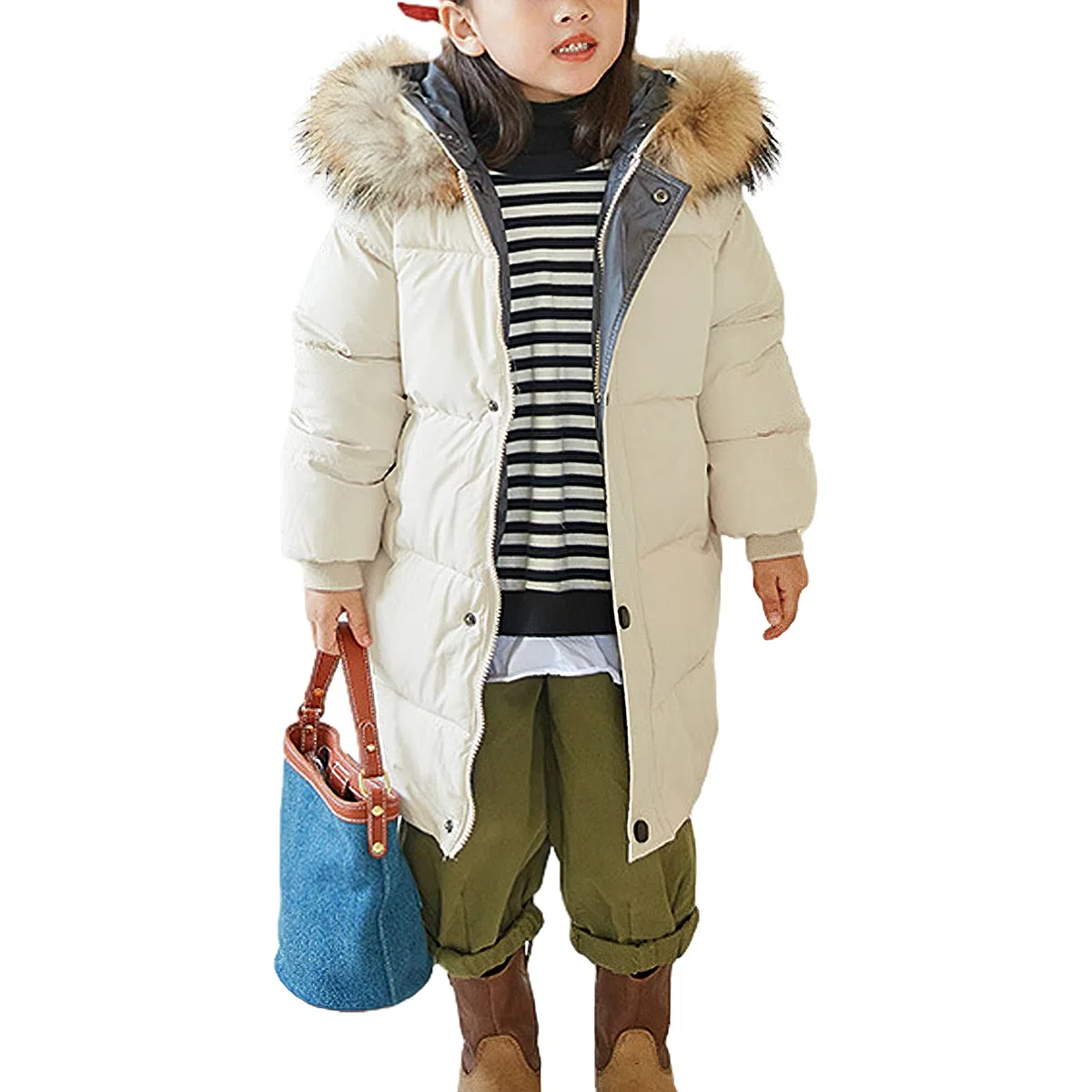 amropi Abrigo para Niño Niña Chaqueta con Capucha Caliente Invierno Ropa por 2-10 años