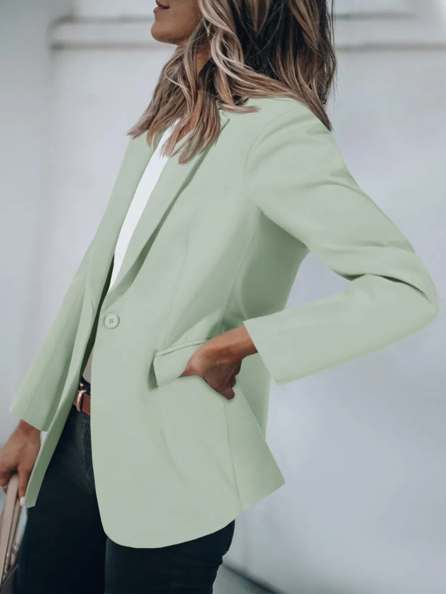 Cicy Bell Blazers casuales para mujer, con frente abierto, manga larga, para trabajo, oficina, boda, invitada, blazer