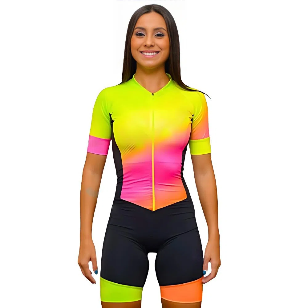 12 monos de una pieza para bicicleta de triatlón, traje de ciclismo para mujer, equipo profesional, manga corta, transpirable, XS-3XL