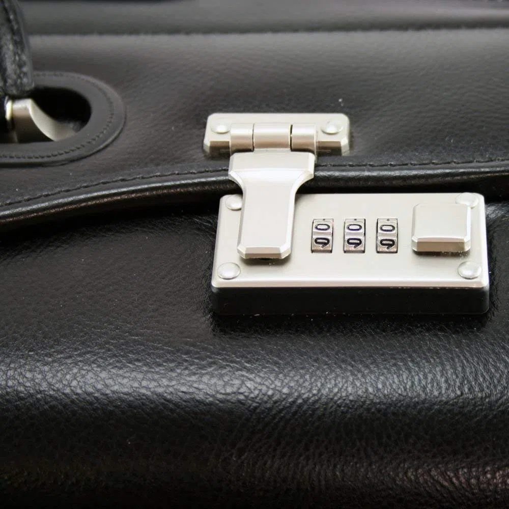 Estuche de piloto de cuero genuino con ruedas XXL de cuero genuino de lujo con compartimiento principal extra grande, bolsillo frontal y dos bolsillos laterales