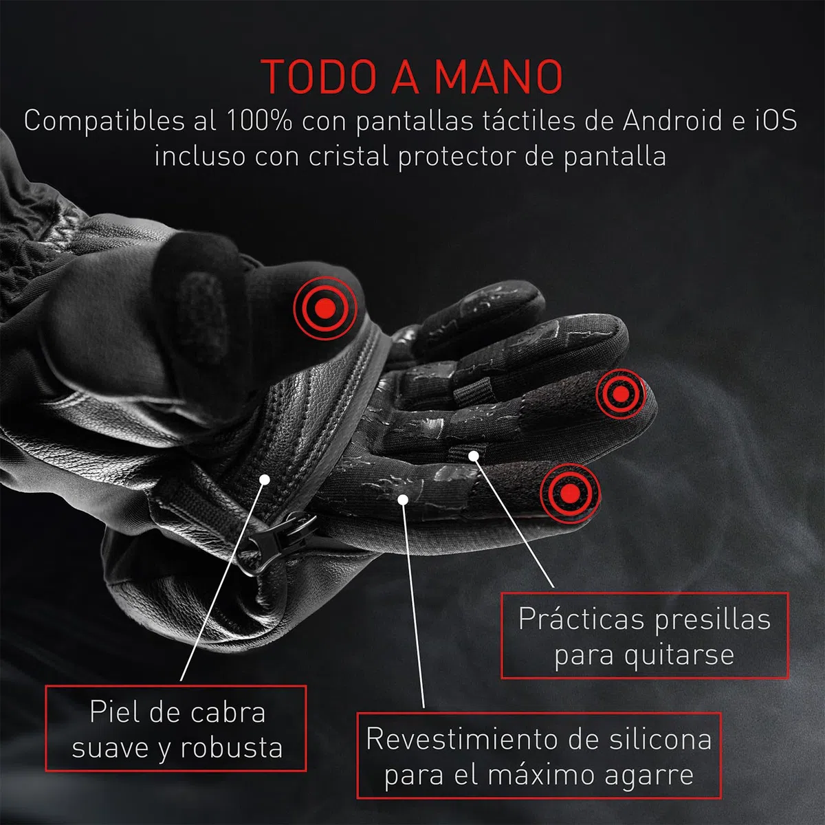 THE HEAT COMPANY - Heat 3 Smart Pro Guantes y Manoplas en uno - maneje y manténgase Caliente - No. 1 Guantes de Foto, al Aire Libre, esquí - Unisex